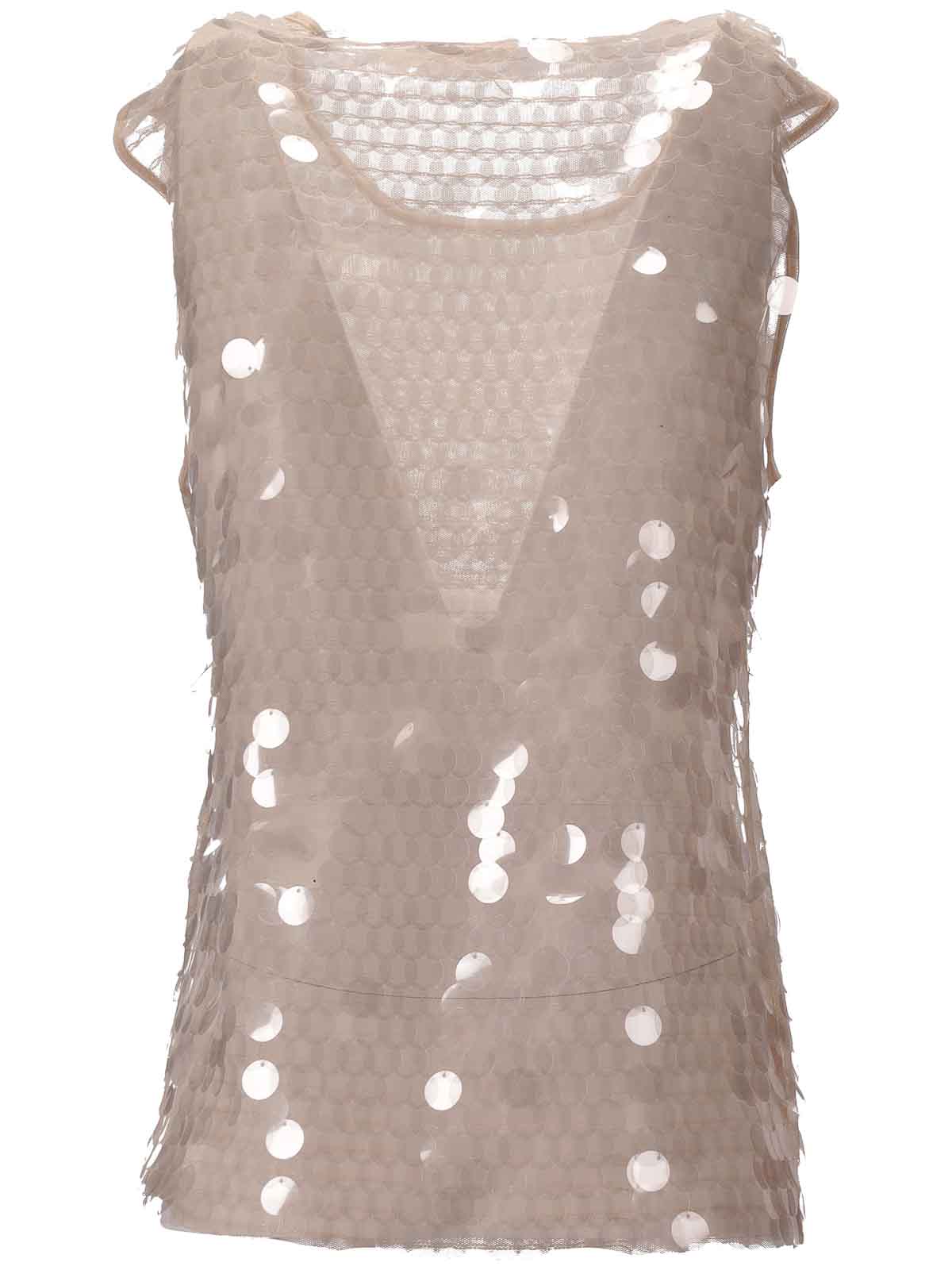 Carta Tank - Paillettes NP07T003PAILNUDE (NICCOLÒ PASQUALETTI / タンクトップ・キャミソール ) | NICCOLÒ PASQUALETTI (ニコロ パスクアレッティ)(3)