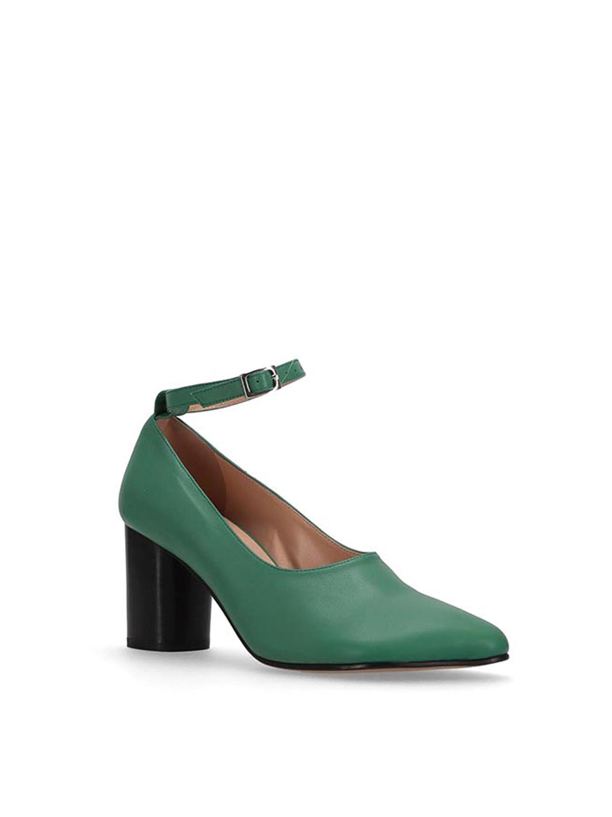 Obliqua Block Heel Pumps - Calfskin Leather NP07F001LEAGREEN (NICCOLÒ PASQUALETTI / パンプス・ハイヒール ) | NICCOLÒ PASQUALETTI (ニコロ パスクアレッティ)(1)