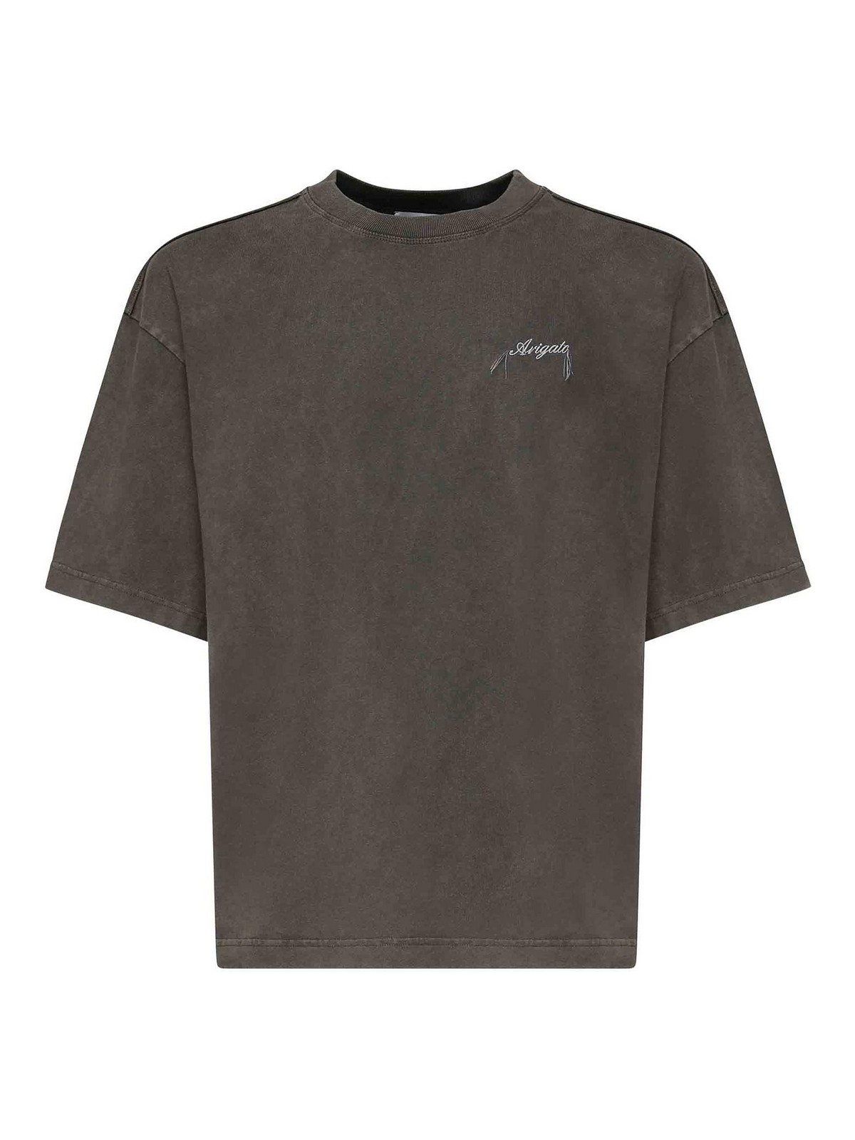 T-Shirt With Washed-Effect Logo A2681008STEELGREY (AXEL ARIGATO / Tシャツ・カットソー ) | AXEL ARIGATO (アクセル アリガト)