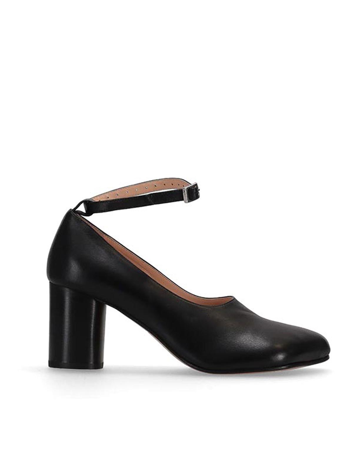 Obliqua Block Heel Pumps - Calfskin Leather NP07F001LEABLACK (NICCOLÒ PASQUALETTI / パンプス・ハイヒール ) | NICCOLÒ PASQUALETTI (ニコロ パスクアレッティ)