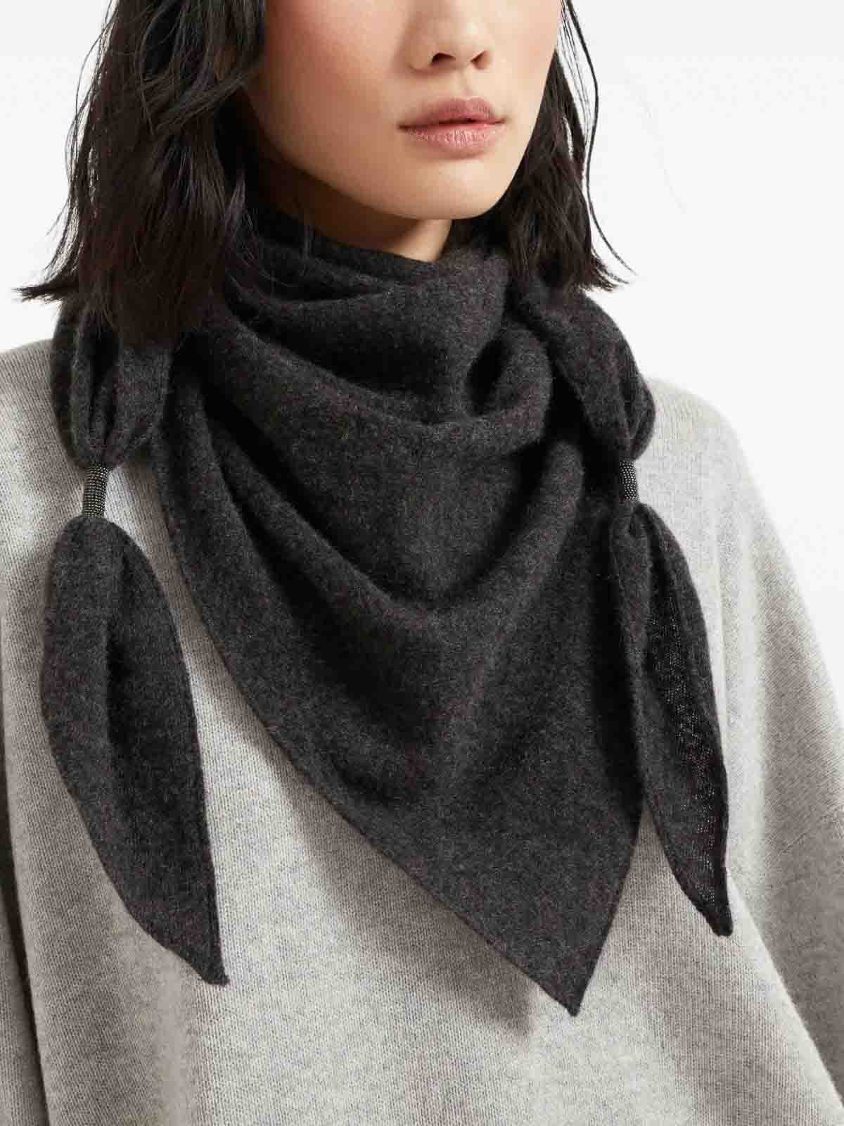 Cashmere Bandana Scarf MSCDFSW03CE771 (Brunello Cucinelli / スカーフ・マフラー ) | Brunello Cucinelli (ブルネロ・クチネリ)(2)