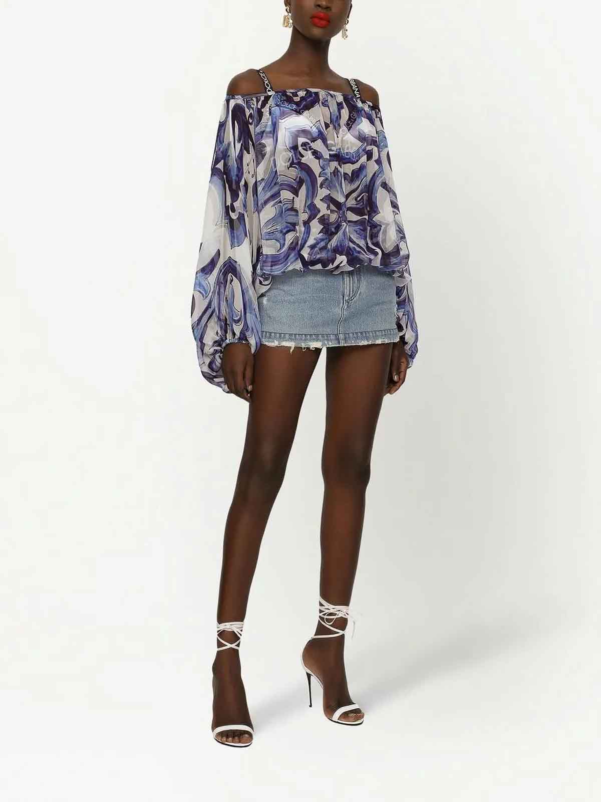 Maiolica Print Tunic F72G7THI1BJHA3TN (Dolce & Gabbana / シャツ・ブラウス ) | Dolce & Gabbana (ドルチェガッバーナ)(1)