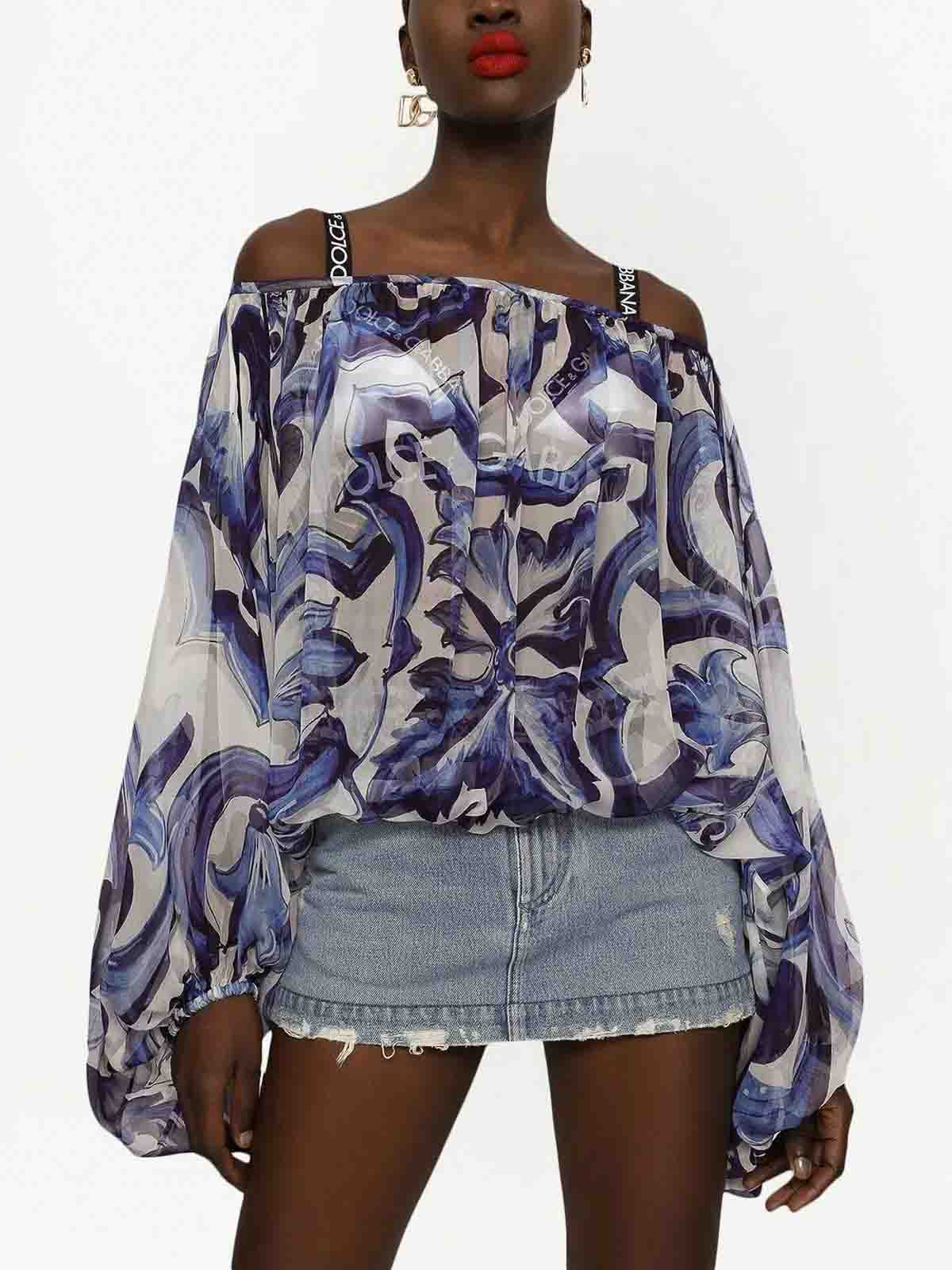 Maiolica Print Tunic F72G7THI1BJHA3TN (Dolce & Gabbana / シャツ・ブラウス ) | Dolce & Gabbana (ドルチェガッバーナ)(2)