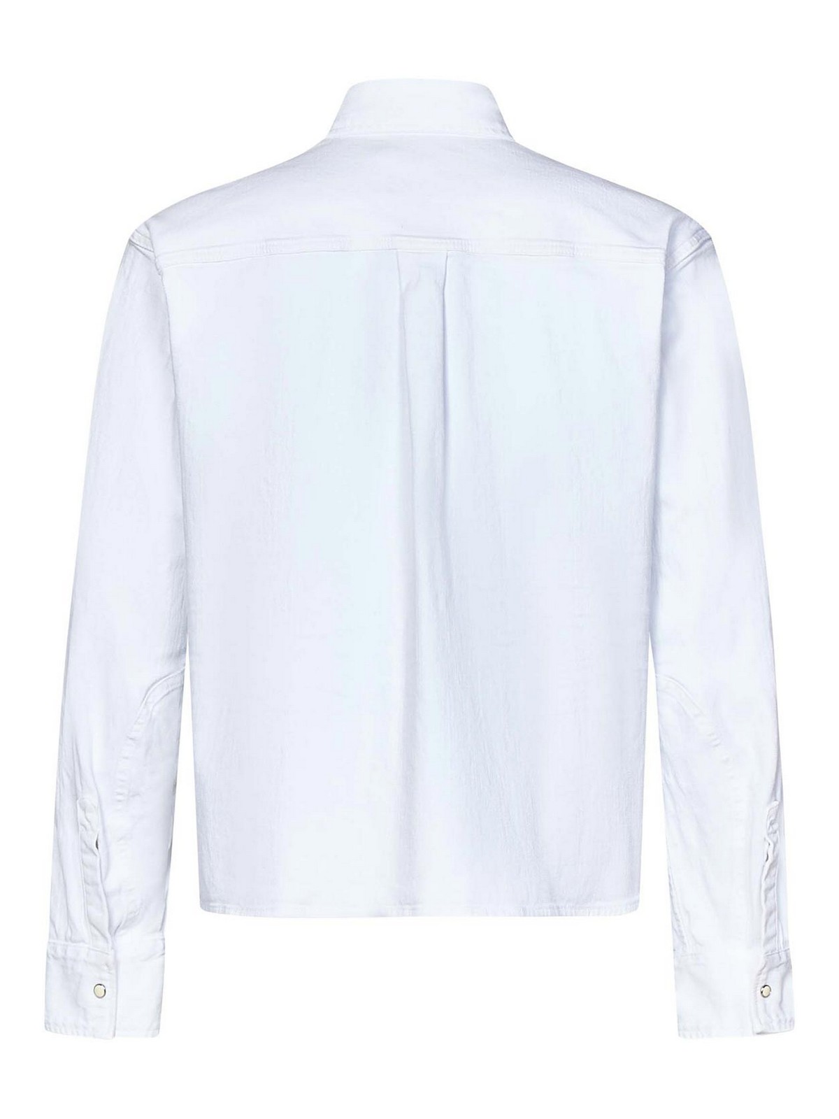 Carpenter Shirt In White Cotton Denim S74DM0921S39781100 (Dsquared2 / シャツ・ブラウス ) | Dsquared2 (ディースクエアード)(1)