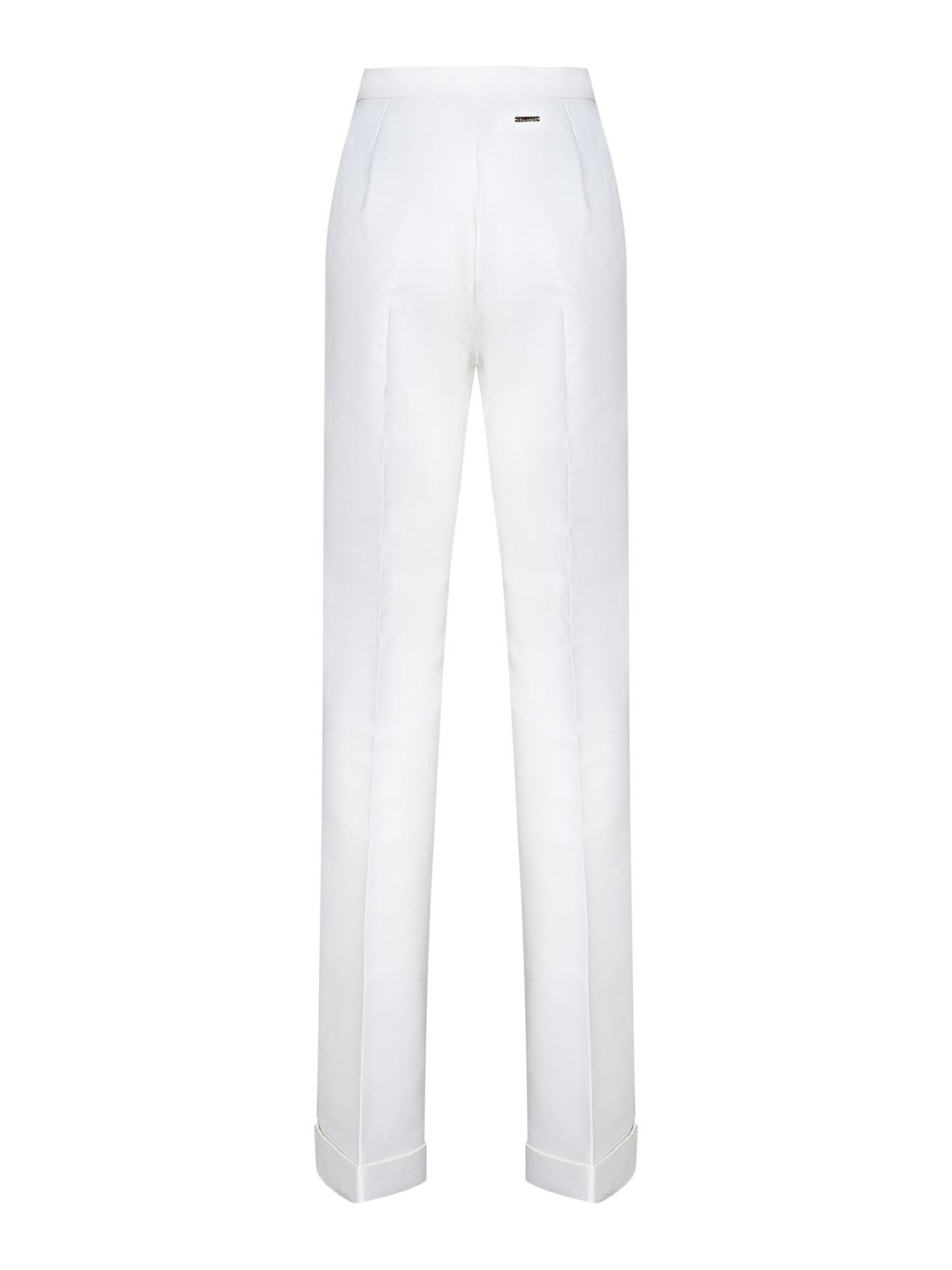 Dalma Silky Trousers In White Silk S75KB0448S36606100 (Dsquared2 / パンツ ) | Dsquared2 (ディースクエアード)(1)