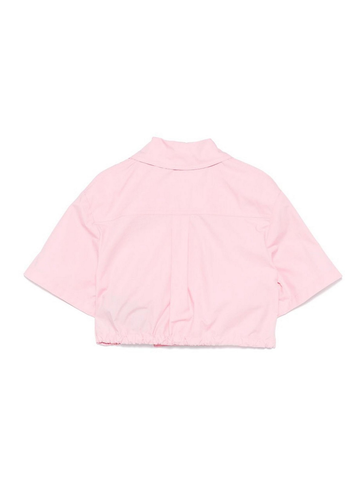 Pink Cotton Double-Breasted Cropped Top BW5A01P0479511AG (Balmain / カジュアルジャケット・ベスト ) | Balmain (バルマン)(1)