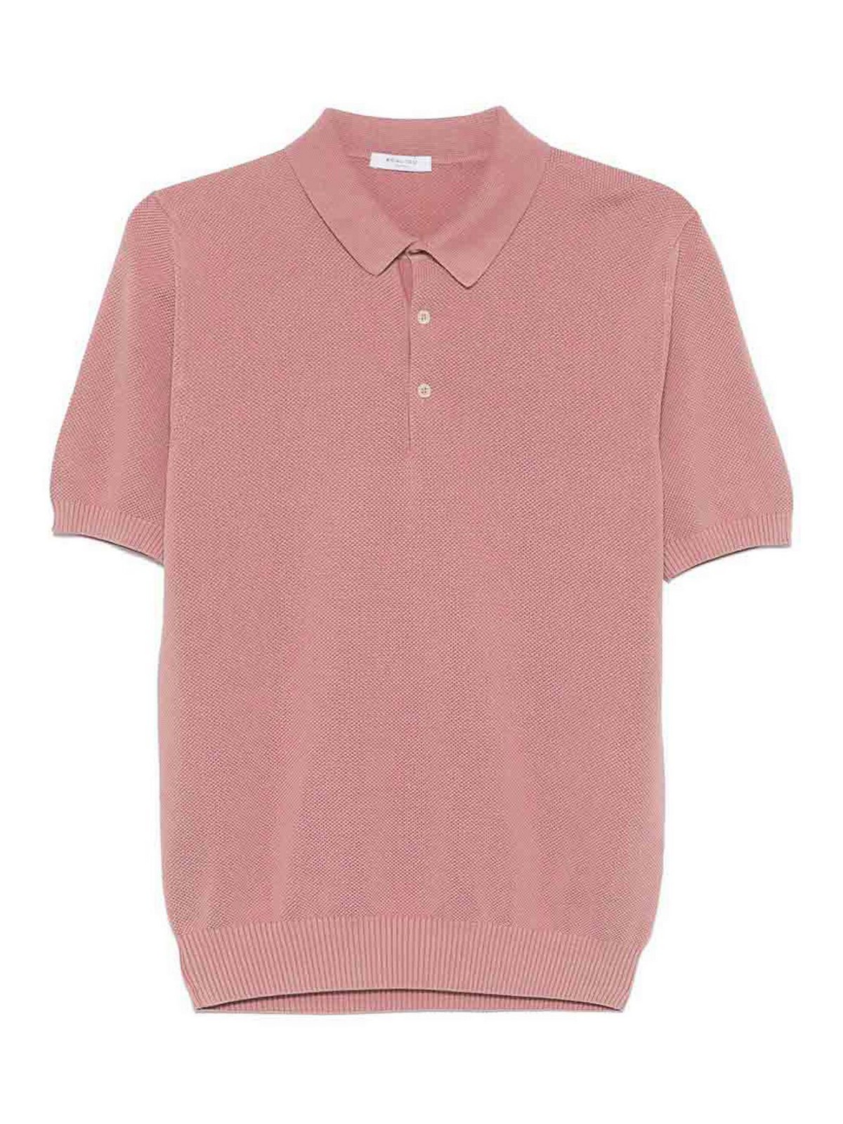 Pink Honeycomb Cotton Polo Shirt 91554TSB48010936 (BOGLIOLI / ポロシャツ ) | BOGLIOLI (ボリオリ)