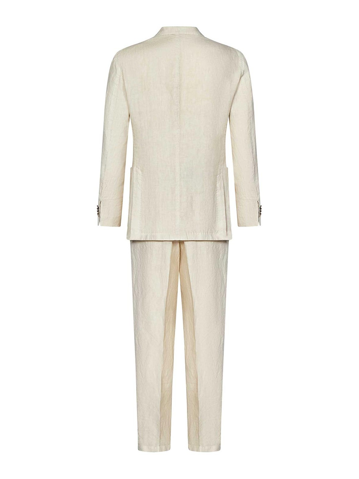 Beige Linen Double-Breasted K-Jacket Suit N4392QSA04260215 (BOGLIOLI / スーツ・ジャケット ) | BOGLIOLI (ボリオリ)(1)