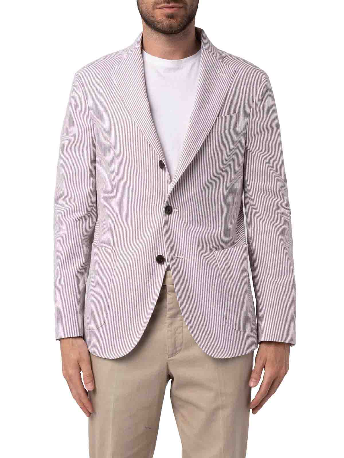 Single-Breasted Blazer In White Cotton DG20123TR01 (Drumohr / スーツ・ジャケット ) | Drumohr (ドルモア)(1)
