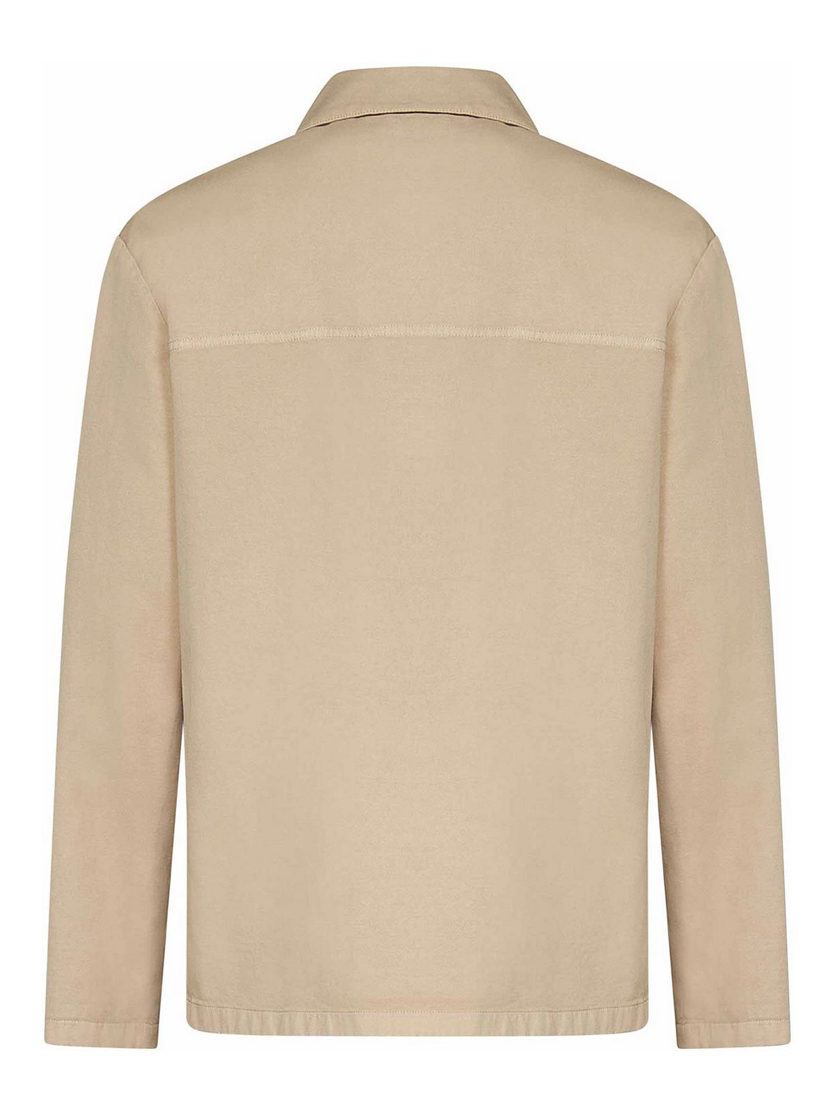 Beige Stretch Cotton Denim Shirt Jacket DJ291JK9140 (Drumohr / カジュアルジャケット・ベスト ) | Drumohr (ドルモア)(1)