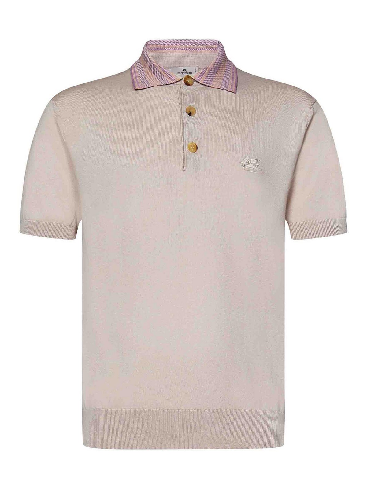 Beige Cotton Knit Polo Shirt MRKF0004AQ143M0131 (ETRO / ポロシャツ ) | ETRO (エトロ)