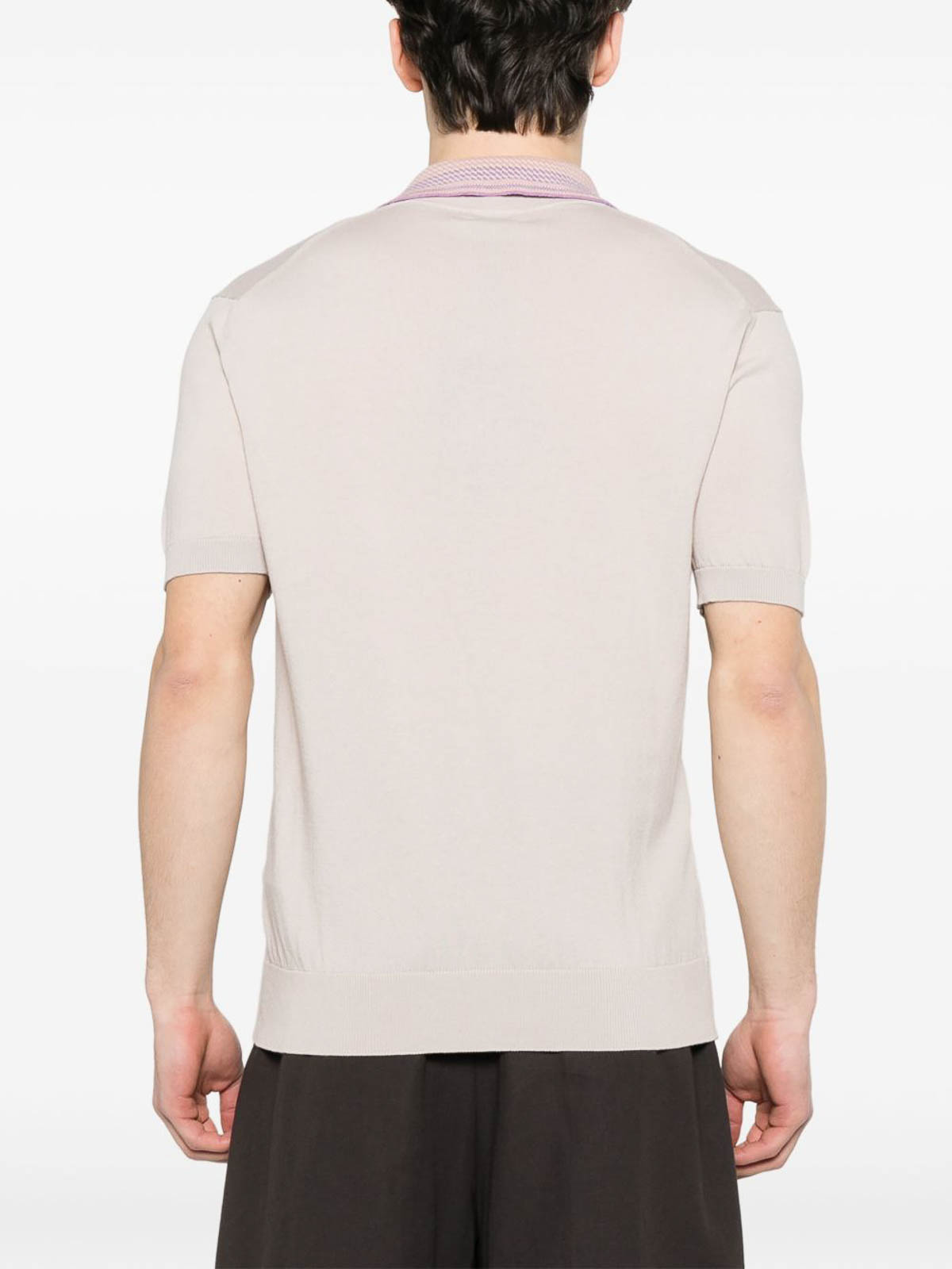 Beige Cotton Knit Polo Shirt MRKF0004AQ143M0131 (ETRO / ポロシャツ ) | ETRO (エトロ)(2)