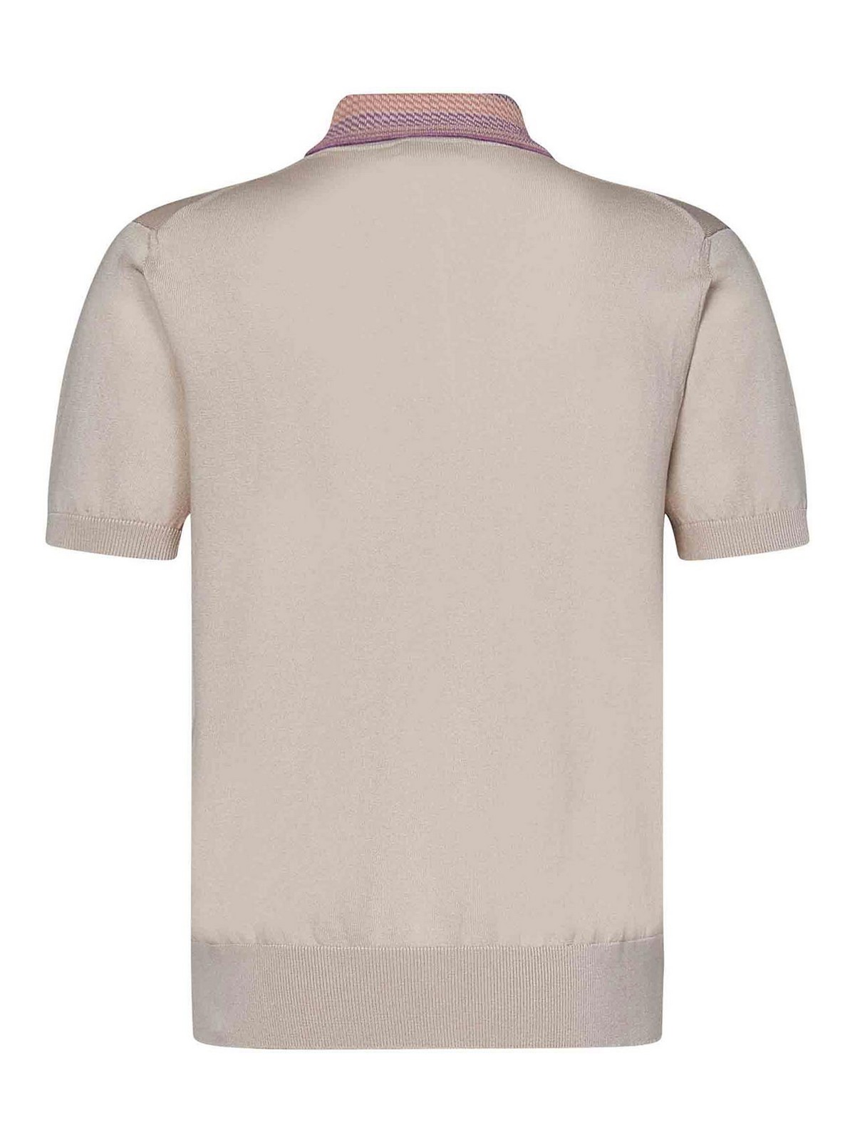 Beige Cotton Knit Polo Shirt MRKF0004AQ143M0131 (ETRO / ポロシャツ ) | ETRO (エトロ)(3)