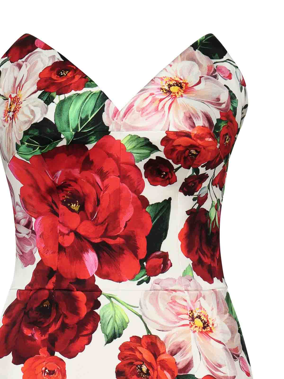 Bustier Midi Dress With Floral Print F6TURTFSIB4HA5PD (Dolce & Gabbana / ワンピース・ドレス・オールインワン ) | Dolce & Gabbana (ドルチェガッバーナ)(1)