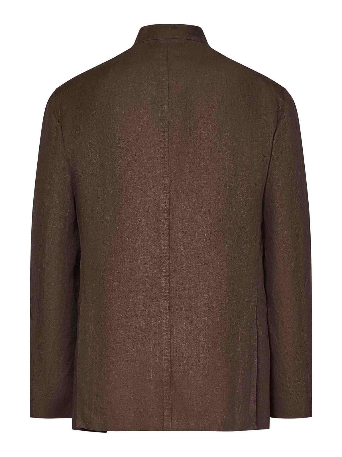 Single-Breasted Coffee-Colored Linen Blazer K5602EWSB40150480 (BOGLIOLI / スーツ・ジャケット ) | BOGLIOLI (ボリオリ)(1)