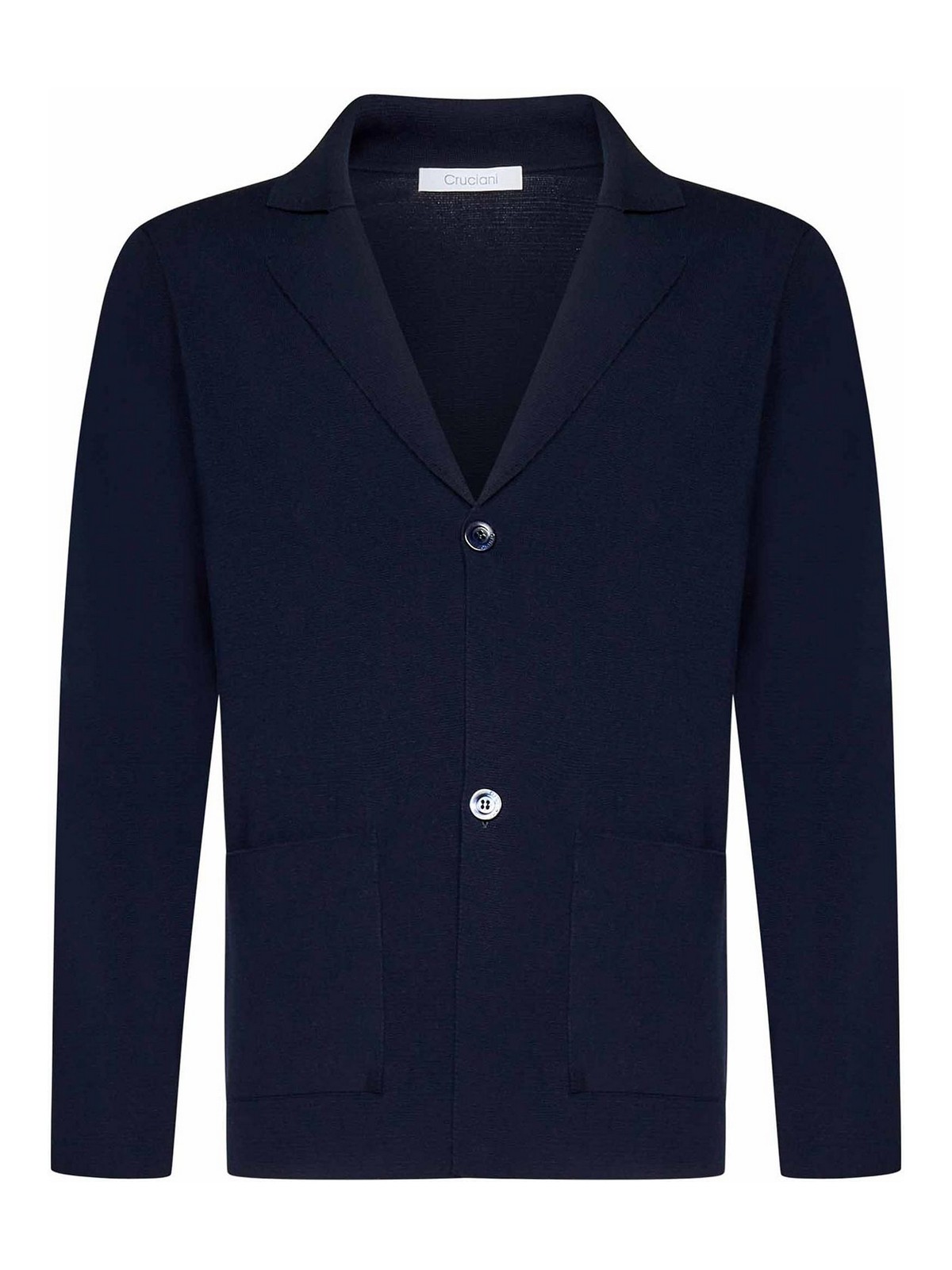 Single-Breasted Navy Cotton Knit Blazer UC5156215R74GI02A0063 (Cruciani / スーツ・ジャケット ) | Cruciani (クルチアーニ)