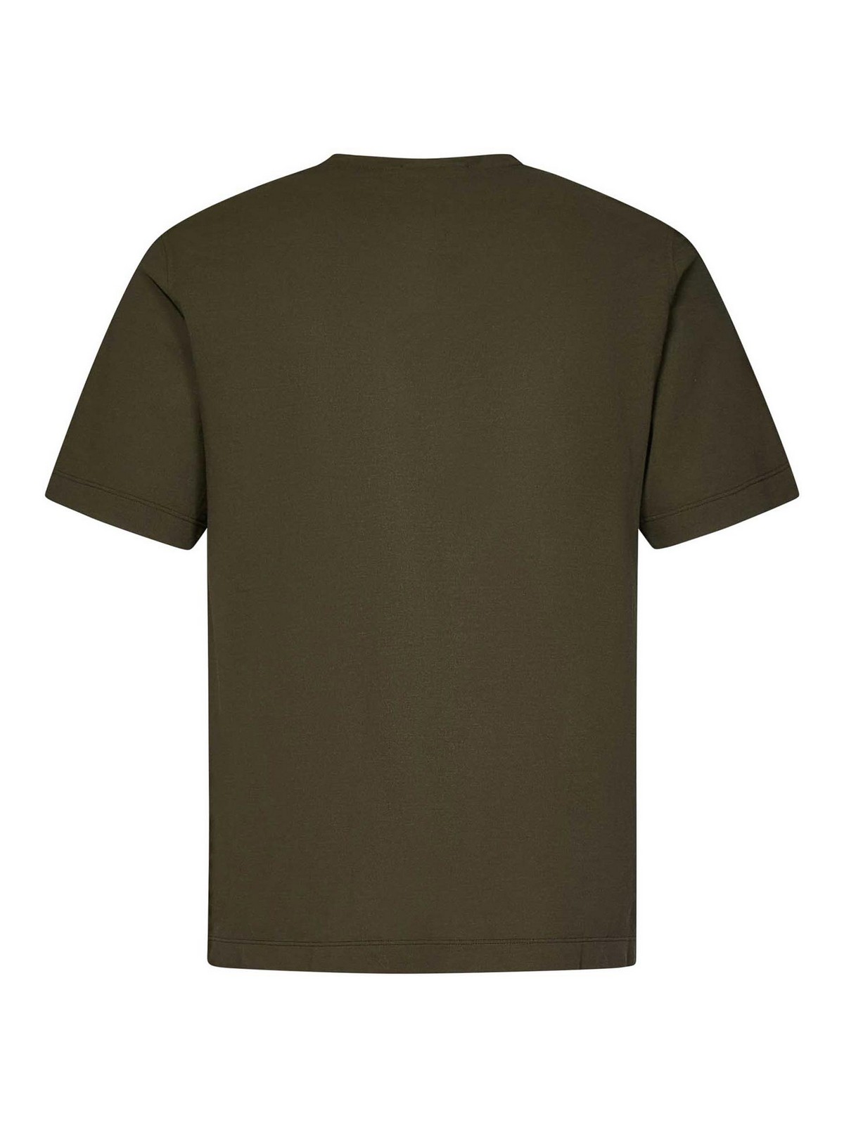 Military Green Cotton Crewneck T-Shirt DTJ100B471 (Drumohr / Tシャツ・カットソー ) | Drumohr (ドルモア)(1)