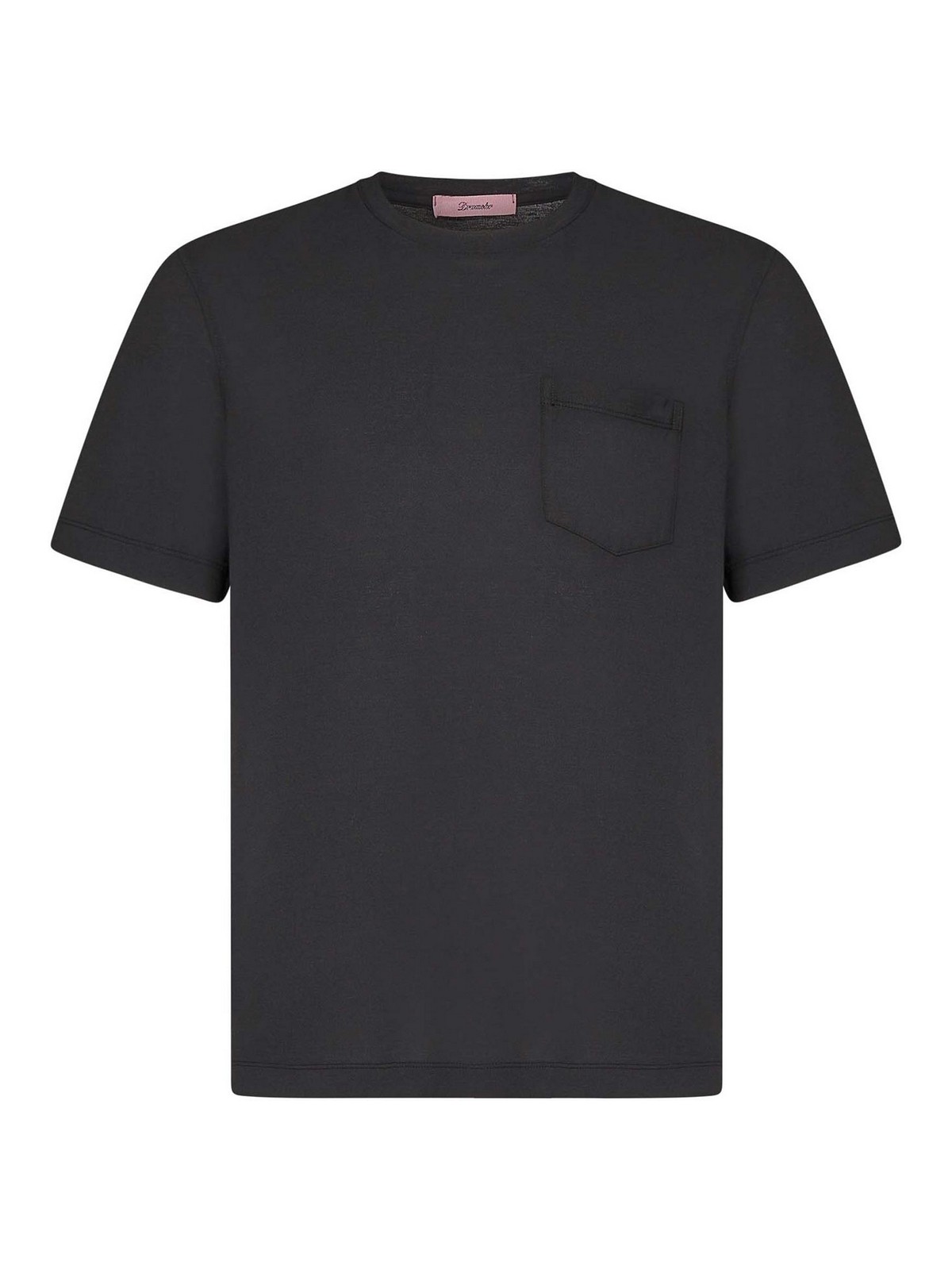 Black Cotton Jersey T-Shirt DTJ000B690 (Drumohr / Tシャツ・カットソー ) | Drumohr (ドルモア)