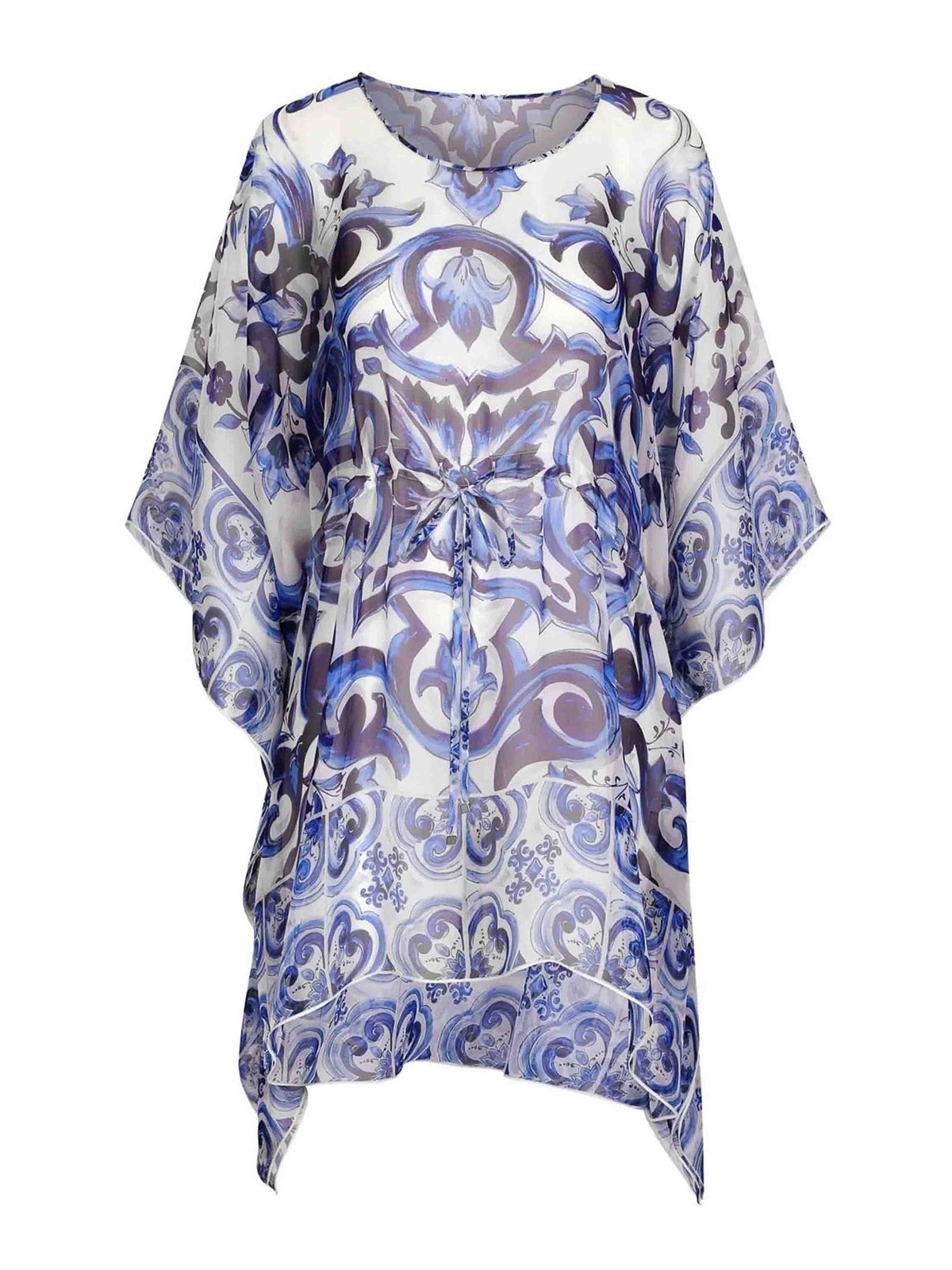 Short Majolica-Print Caftan F6F1ITHI1BLHA3TN (Dolce & Gabbana / ワンピース・ドレス・オールインワン ) | Dolce & Gabbana (ドルチェガッバーナ)