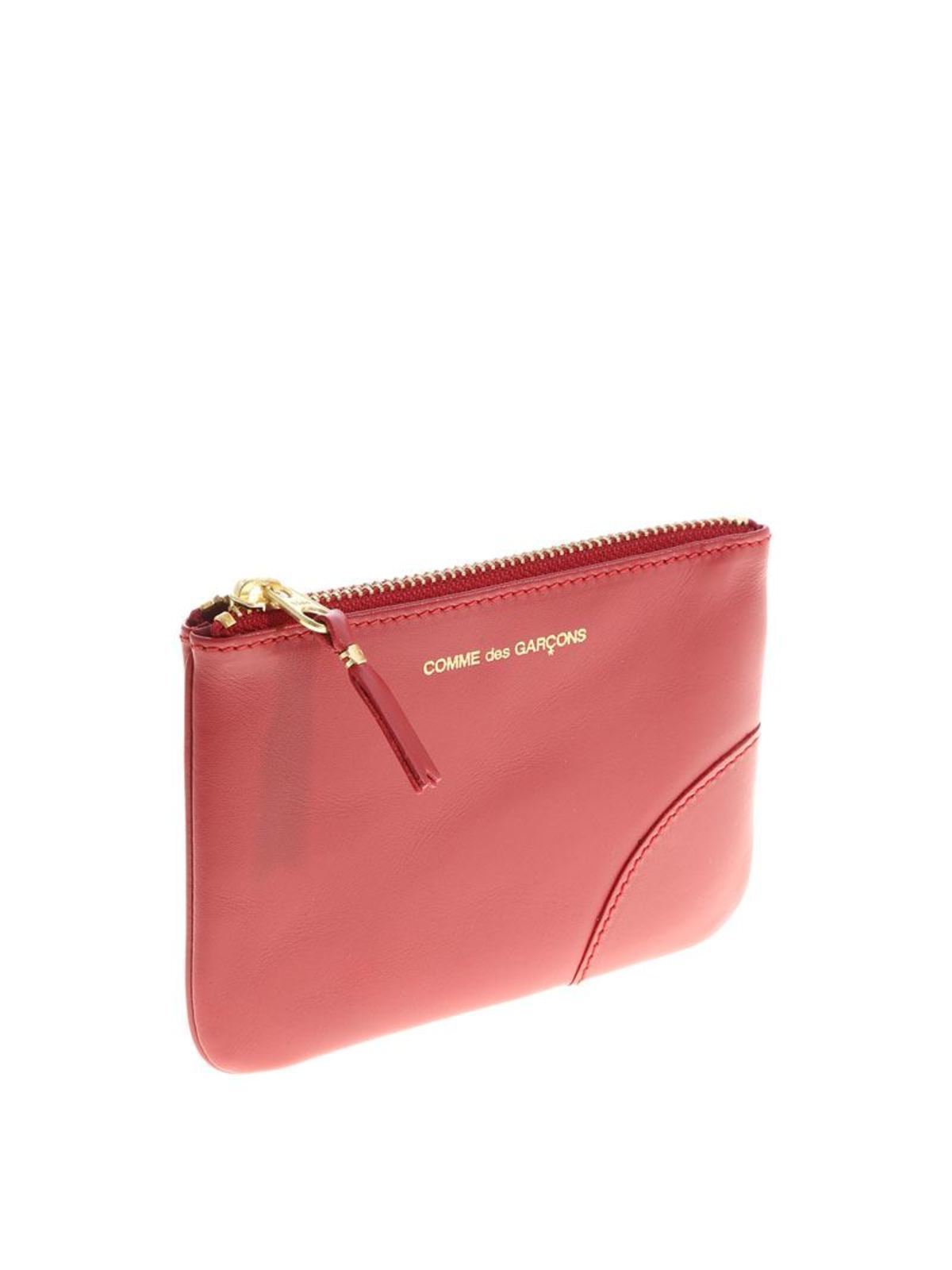 Logo print leather clutch SA8100RED (Comme Des Garçons Wallet / 財布・カードケース ) | Comme Des Garçons Wallet (コムデギャルソン ウォレット)(1)