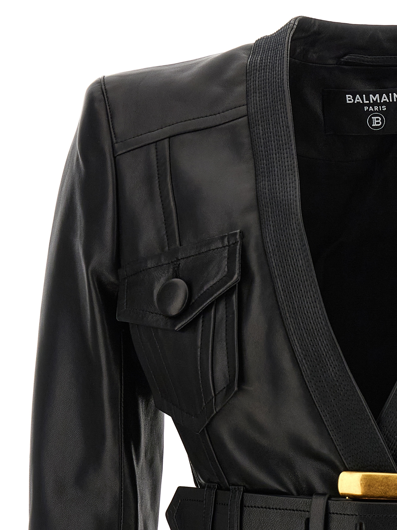 Leather Jacket FF1SI630LD630PA (Balmain / カジュアルジャケット・ベスト ) | Balmain (バルマン)(2)