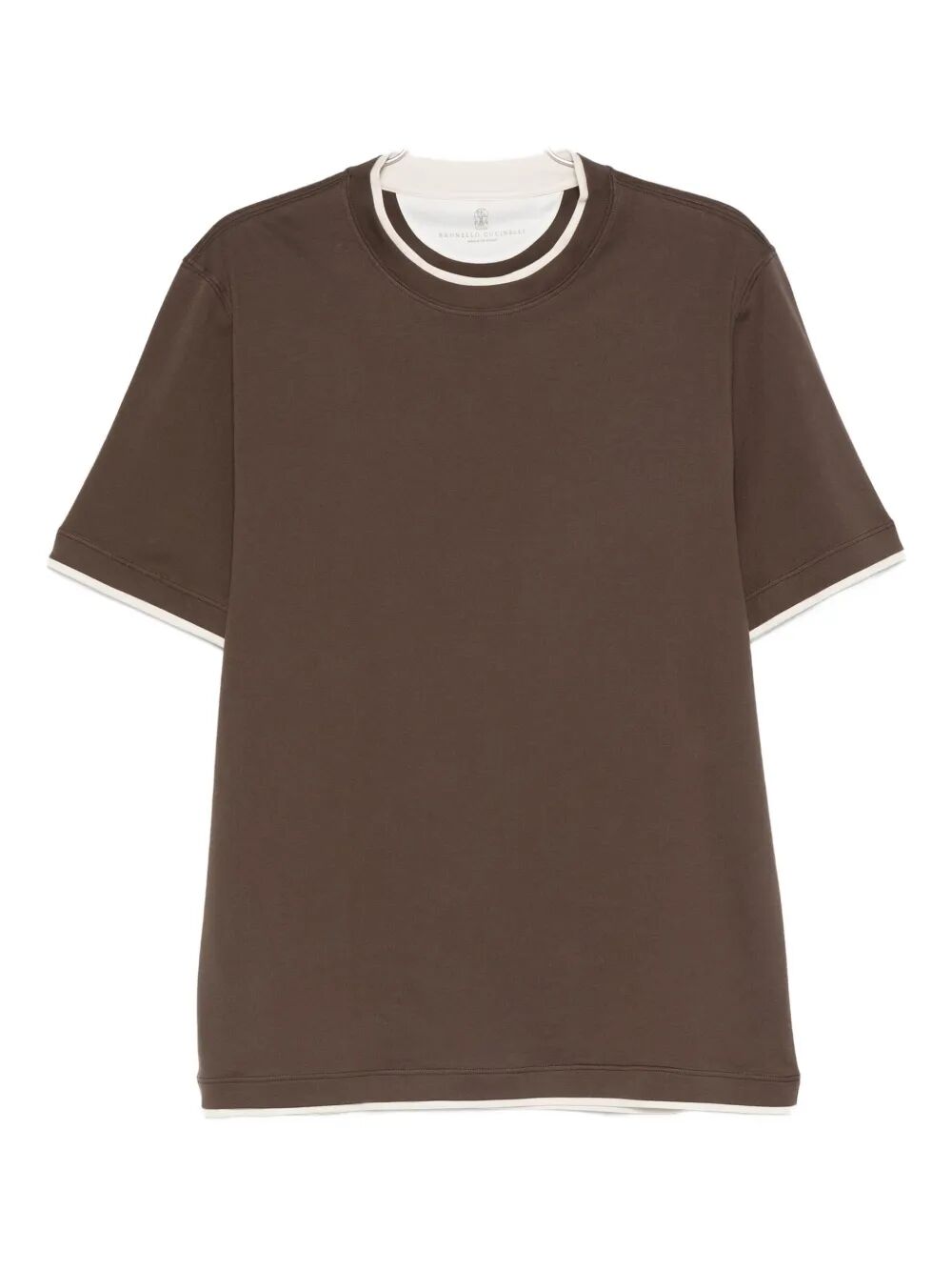 COTTON JERSEY CREW NECK T-SHIRT WITH FAUX-LAYERING M0B137427CGF66 (Brunello Cucinelli / Tシャツ・カットソー ) | Brunello Cucinelli (ブルネロ・クチネリ)