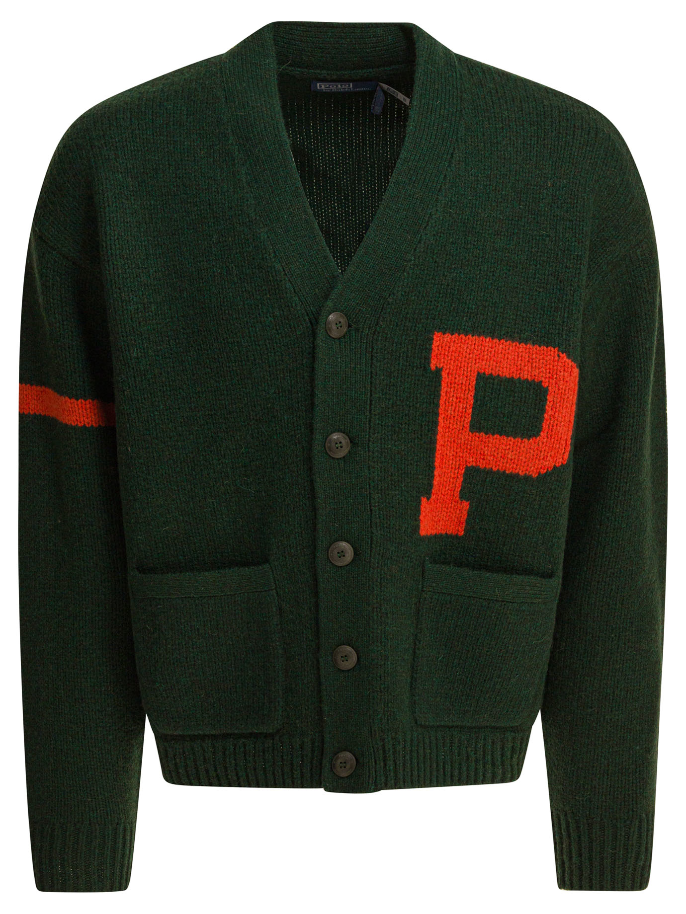 V-neck cardigan with logo 710978085001MOSSAGATECOMBO (Polo Ralph Lauren / ニット・セーター・カーディガン ) | Polo Ralph Lauren (ポロ ラルフ ローレン)