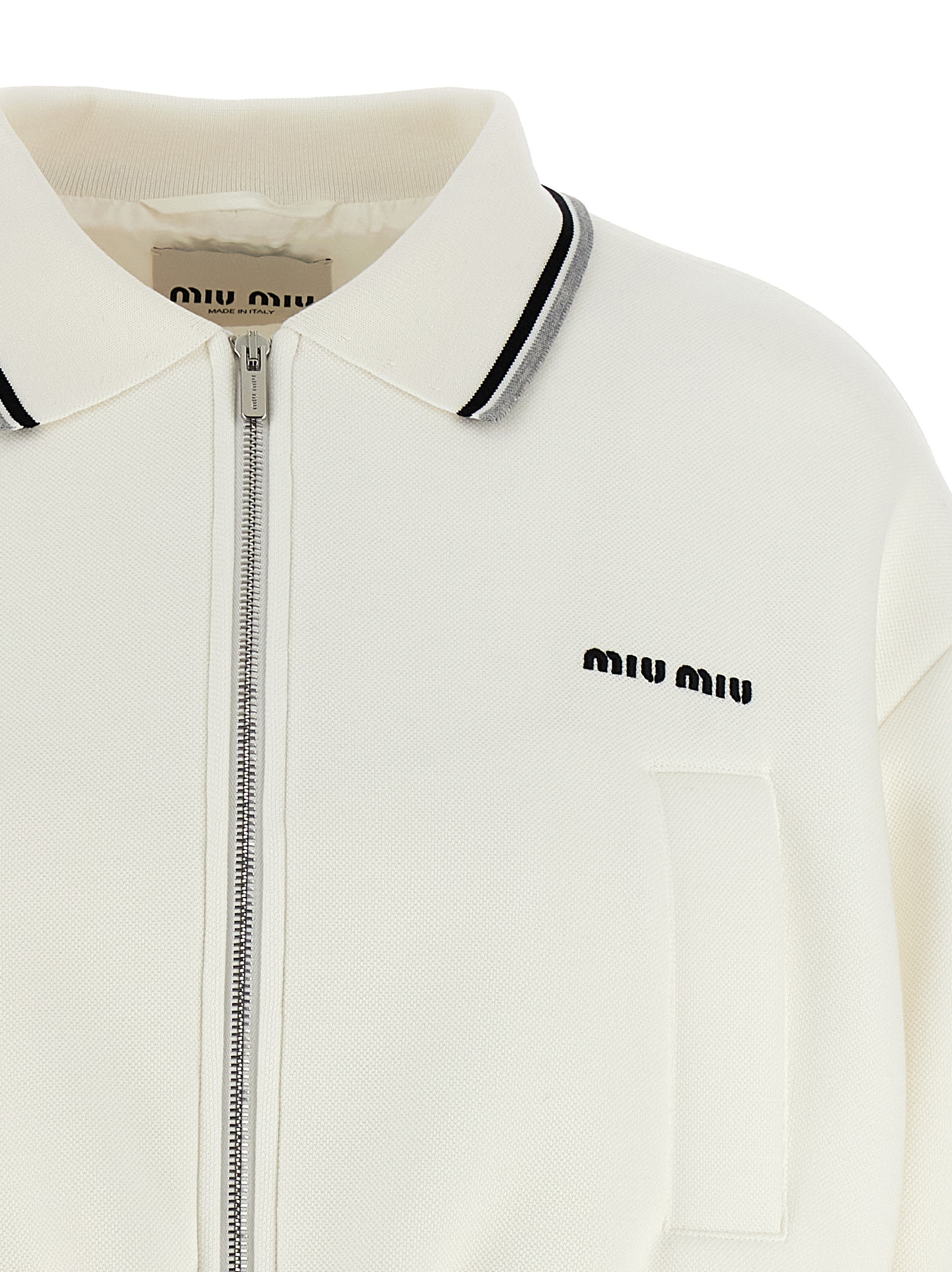Piquet short bomber jacket ML1270SOOO17LNF0009 (MIU MIU / カジュアルジャケット ) | MIU MIU (ミュウミュウ)(2)