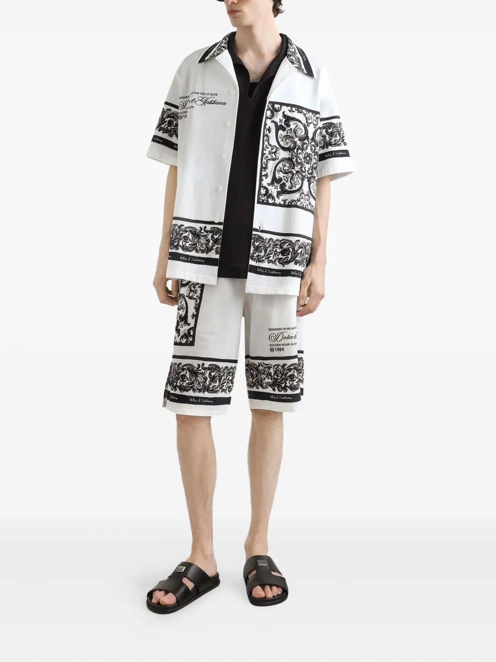 MAJOLICA-PRINT DOUBLE PIQUÉ BERMUDA SHORTS GV37ATII7HNHX5DQ (Dolce & Gabbana / ショートパンツ ) | Dolce & Gabbana (ドルチェガッバーナ)(1)