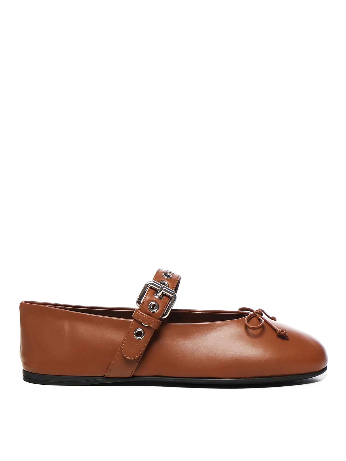 Leather Ballet Flats 5F210E70F0046 (MIU MIU / フラットシューズ ) | MIU MIU (ミュウミュウ)