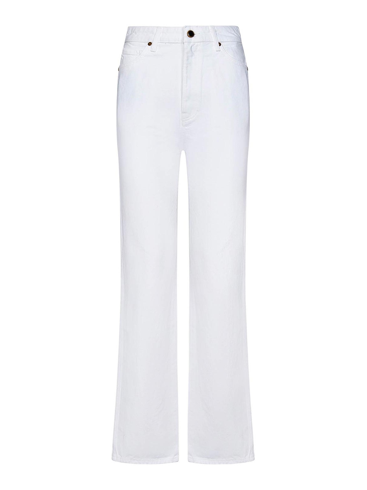 High-Waisted White Cotton Denim Jeans 1032913100W913100 (KHAITE / ジーンズ ) | KHAITE (ケイト)