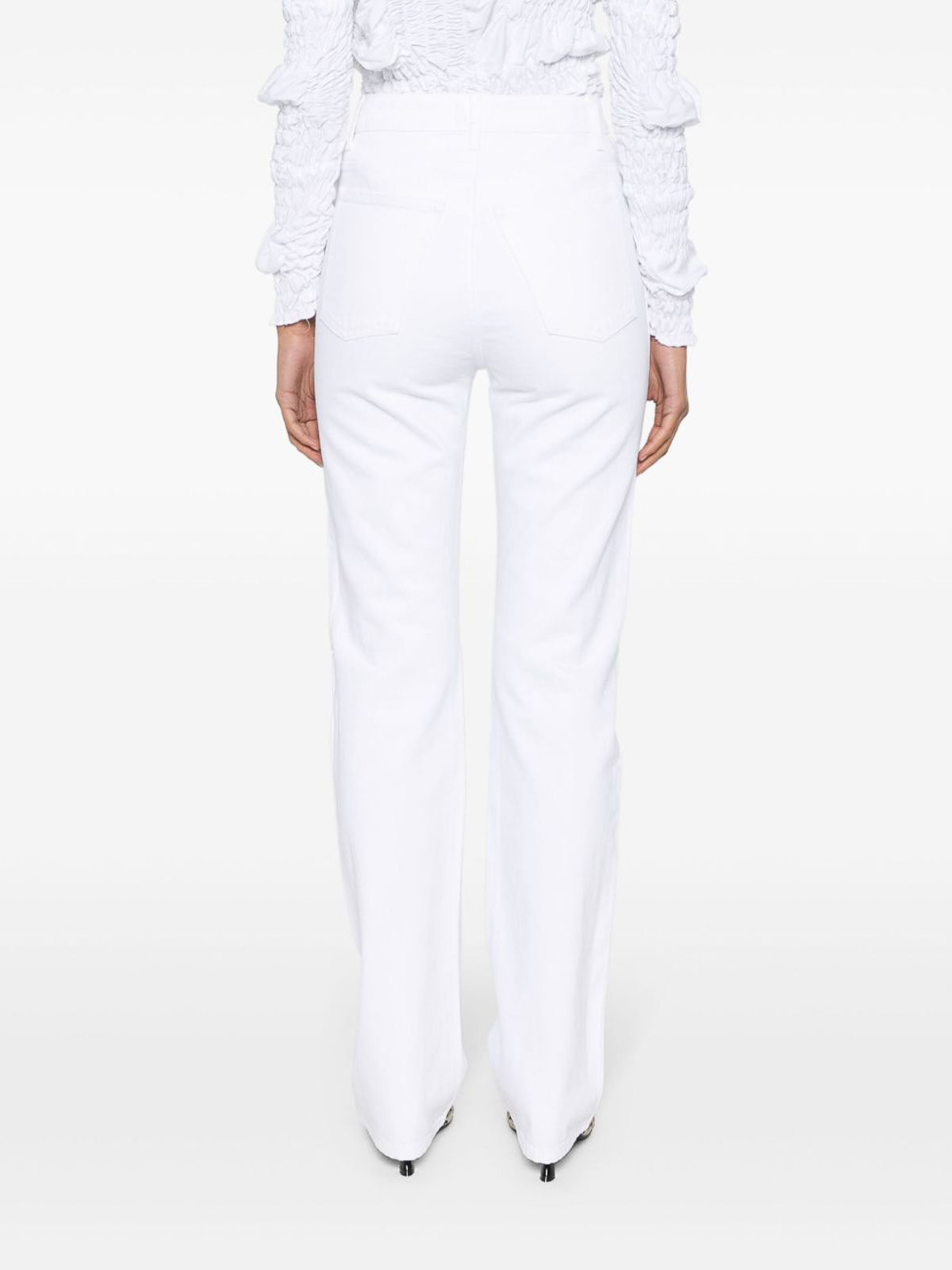 High-Waisted White Cotton Denim Jeans 1032913100W913100 (KHAITE / ジーンズ ) | KHAITE (ケイト)(2)