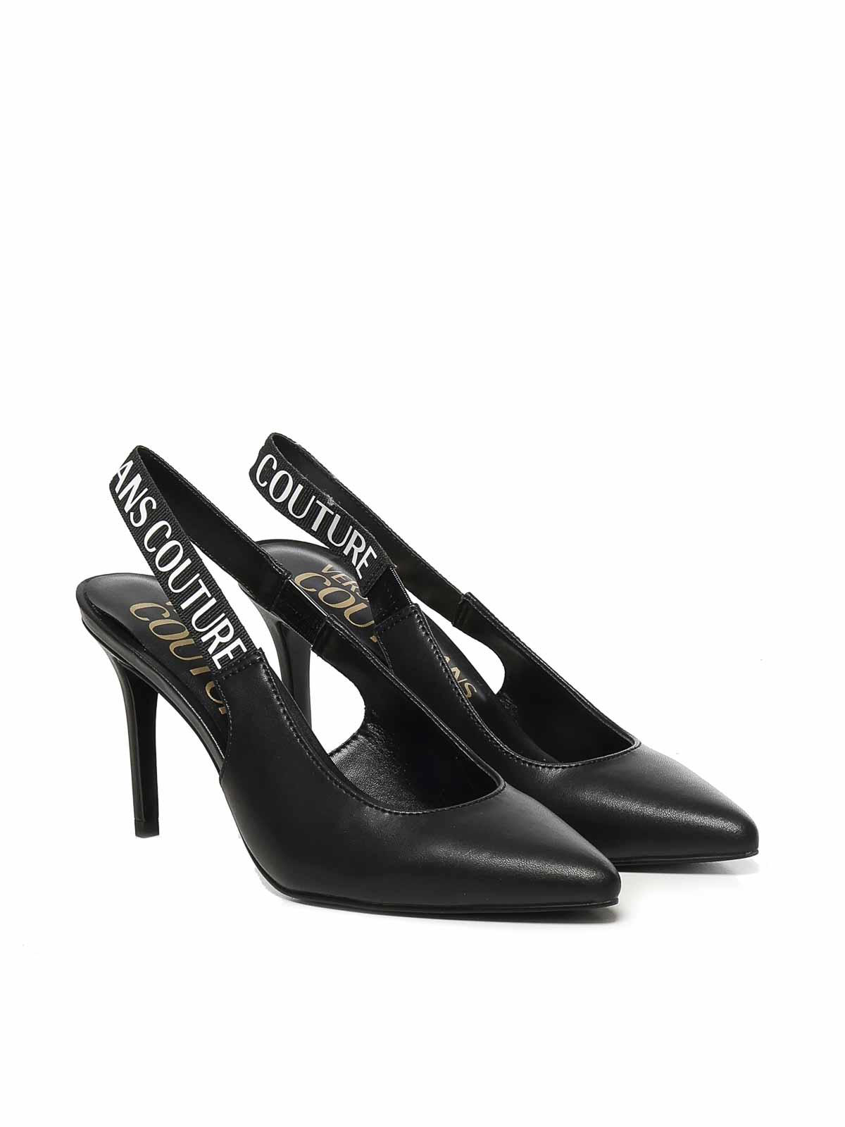 Slingback With Logo 78VA3S52ZPS62899 (VERSACE JEANS COUTURE / パンプス・ハイヒール ) | VERSACE JEANS COUTURE (ヴェルサーチェ ジーンズ クチュール)(1)