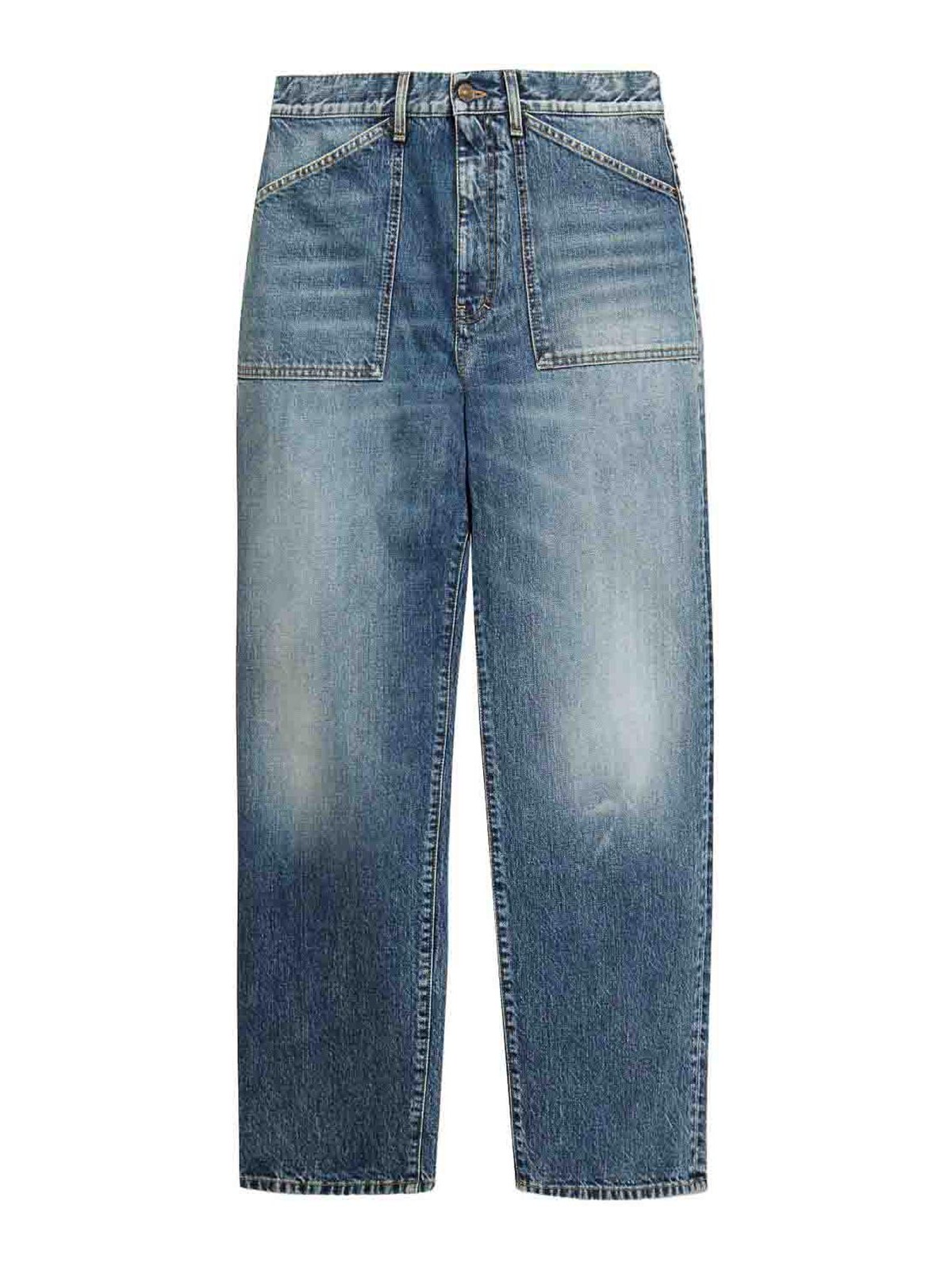 Light Blue Washed Cotton Denim Baggy Jeans BM51J5514R452 (GIVENCHY / ジーンズ ) | GIVENCHY (ジバンシィ)