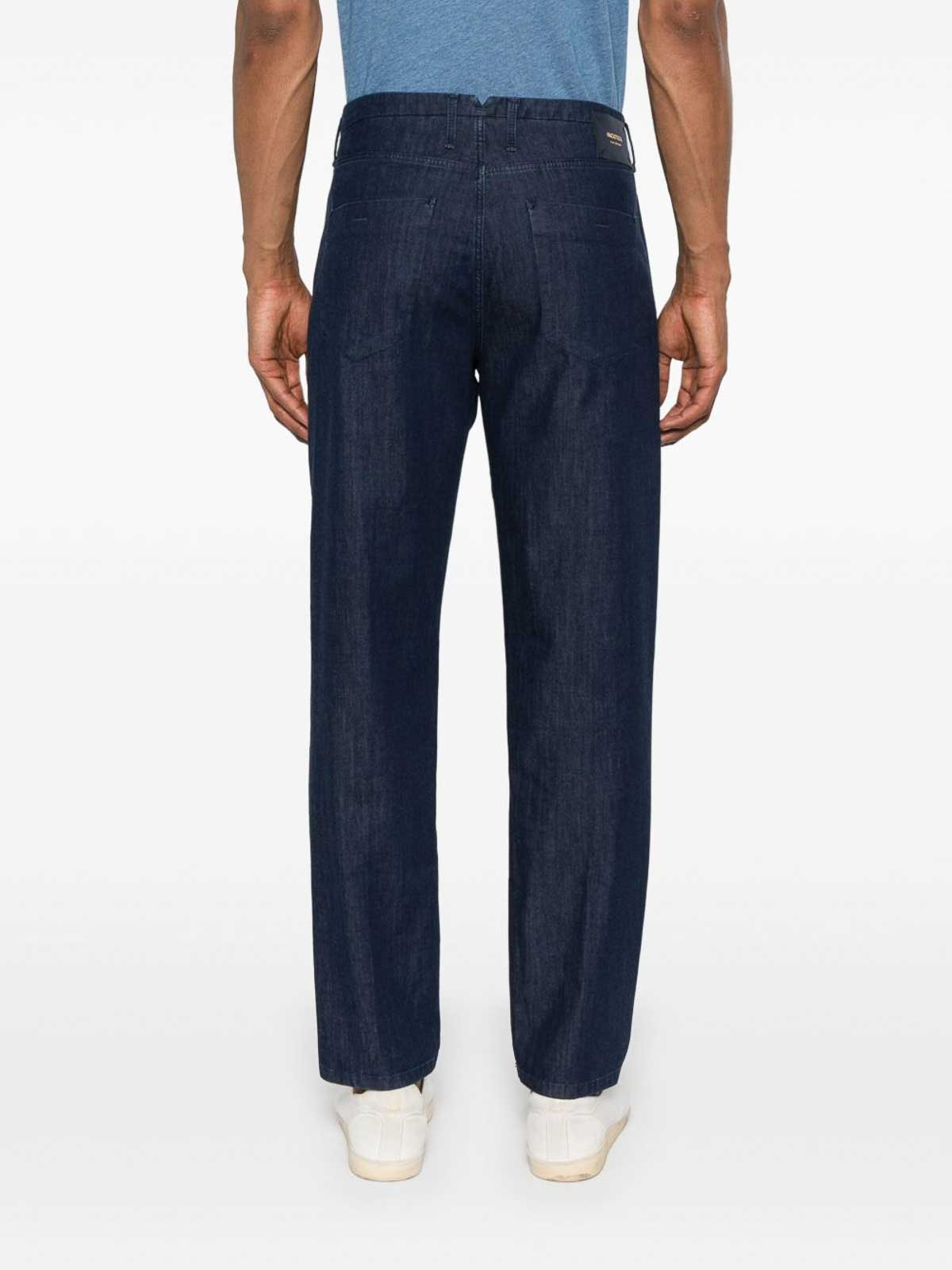 Blue Cotton Blend Denim Tapered Leg Trousers BDPX000700517W1001 (INCOTEX / ジーンズ ) | INCOTEX (インコテックス)(2)