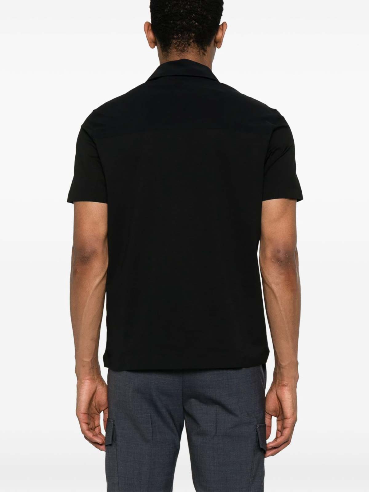Black Stretch Cotton Polo Shirt JPL00137U520039300 (Herno / ポロシャツ ) | Herno (ヘルノ)(2)
