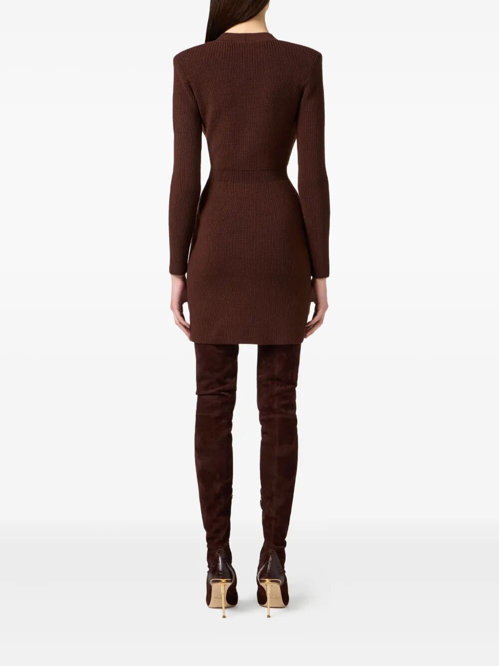MINI DRESS IN KNIT FABRIC WITH JEWEL DECORATIONS AM04S56E2EA3 (Elisabetta Franchi / ワンピース・ドレス・オールインワン ) | Elisabetta Franchi (エリザベッタ フランキ)(2)