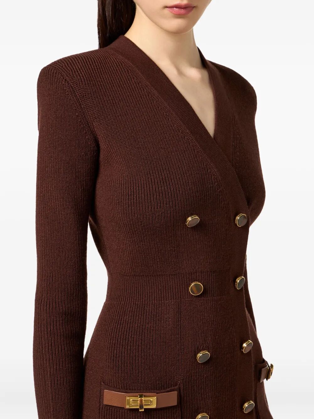 MINI DRESS IN KNIT FABRIC WITH JEWEL DECORATIONS AM04S56E2EA3 (Elisabetta Franchi / ワンピース・ドレス・オールインワン ) | Elisabetta Franchi (エリザベッタ フランキ)(3)