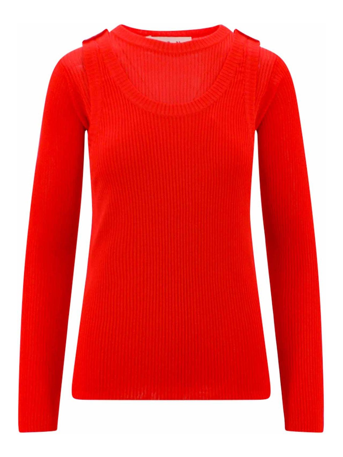 Ribbed viscose top GCMD0456A0UFV21600R60 (Marni / Tシャツ・カットソー ) | Marni (マルニ)