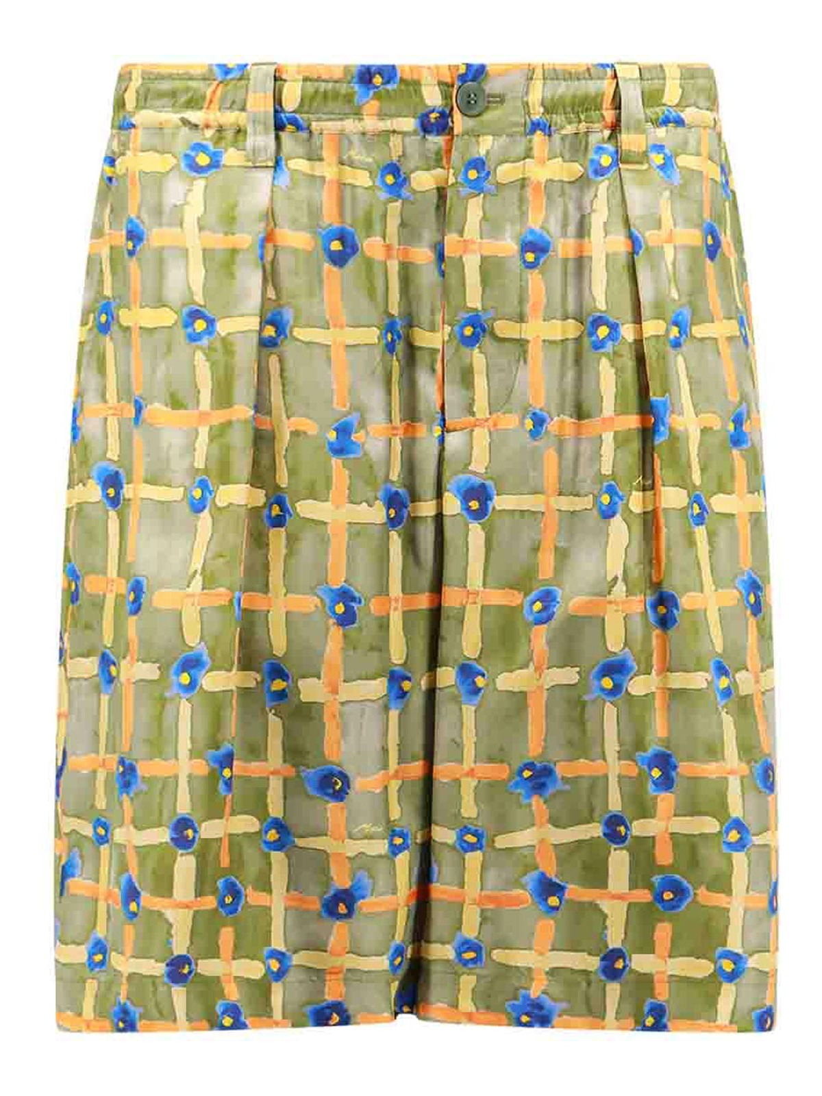 Multicolor silk bermuda shorts PUMU0049M5UTSG09SAV67 (Marni / ショートパンツ ) | Marni (マルニ)