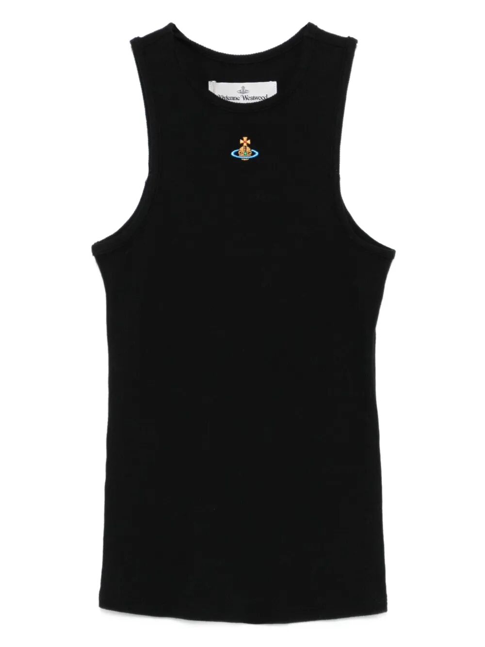 90S ORB-EMBELLISHED RIBBED TANK TOP 3G01003ZJ009CN401 (Vivienne Westwood / タンクトップ・キャミソール ) | Vivienne Westwood (ヴィヴィアン・ウェストウッド)