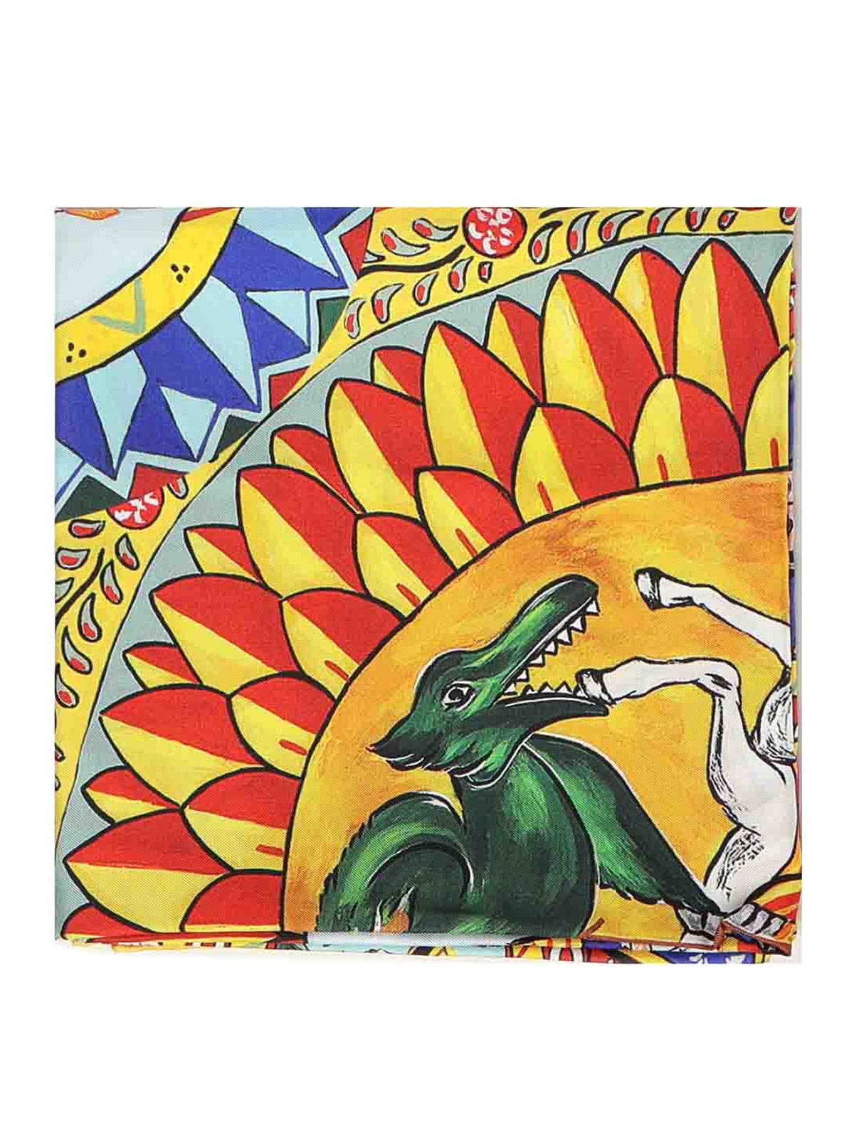Scarf With Cart Print FN086RFI1T4HH98D (Dolce & Gabbana / スカーフ・マフラー ) | Dolce & Gabbana (ドルチェガッバーナ)