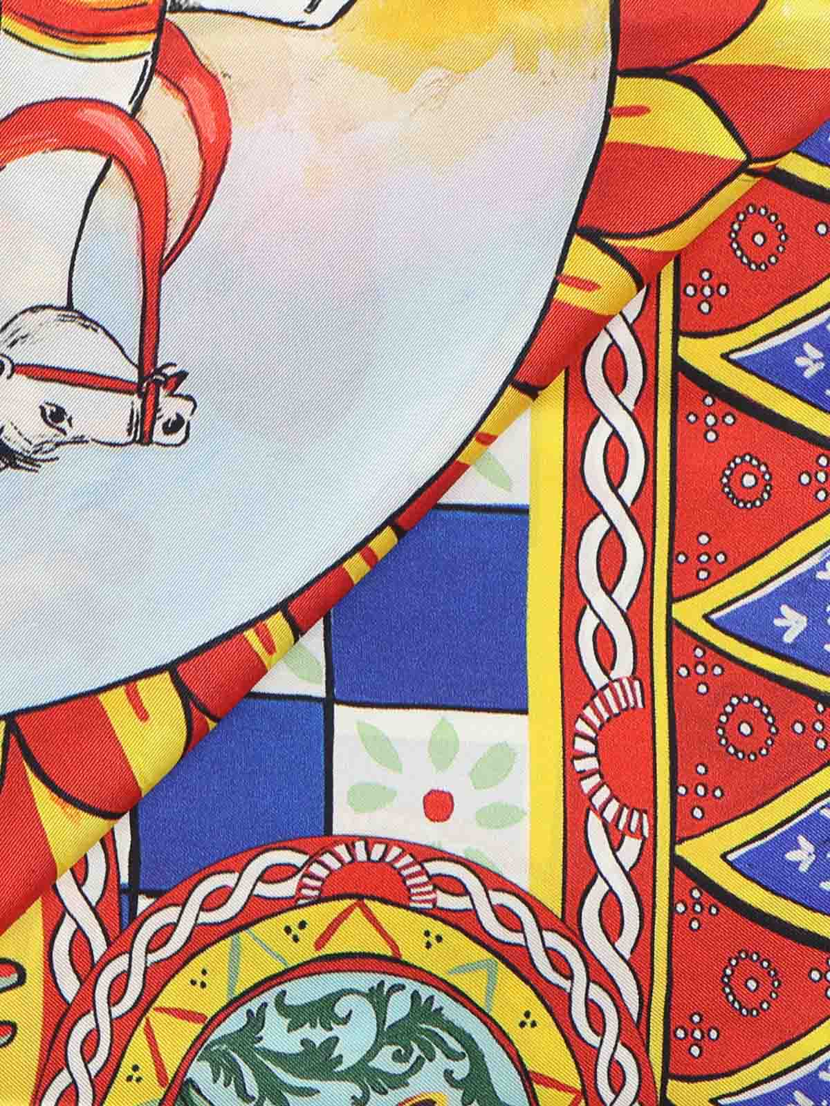 Scarf With Cart Print FN086RFI1T4HH98D (Dolce & Gabbana / スカーフ・マフラー ) | Dolce & Gabbana (ドルチェガッバーナ)(2)
