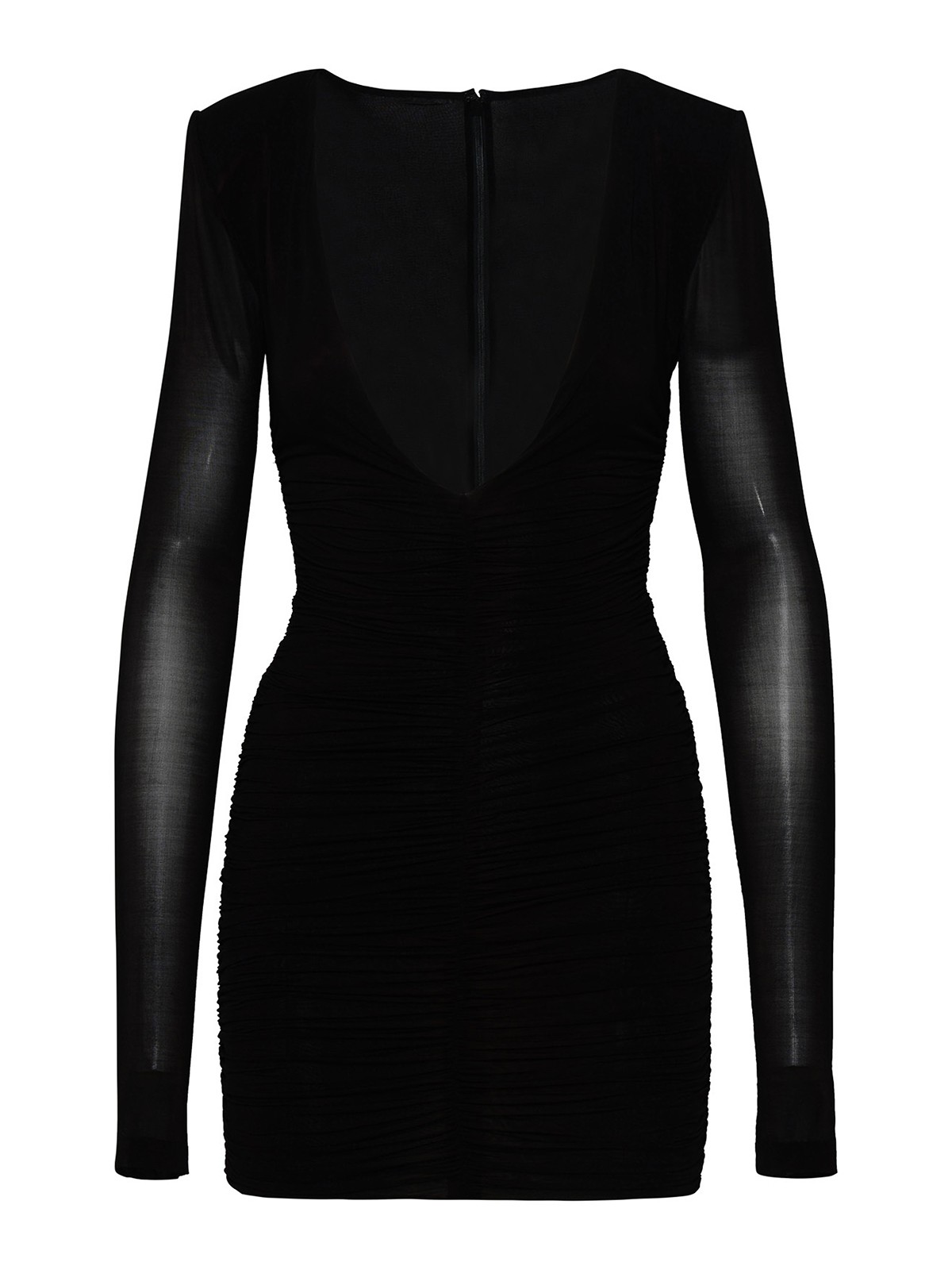 Dress in black cupro blend 732870Y5G891000 (Saint Laurent / ワンピース・ドレス・オールインワン ) | Saint Laurent (サンローラン)