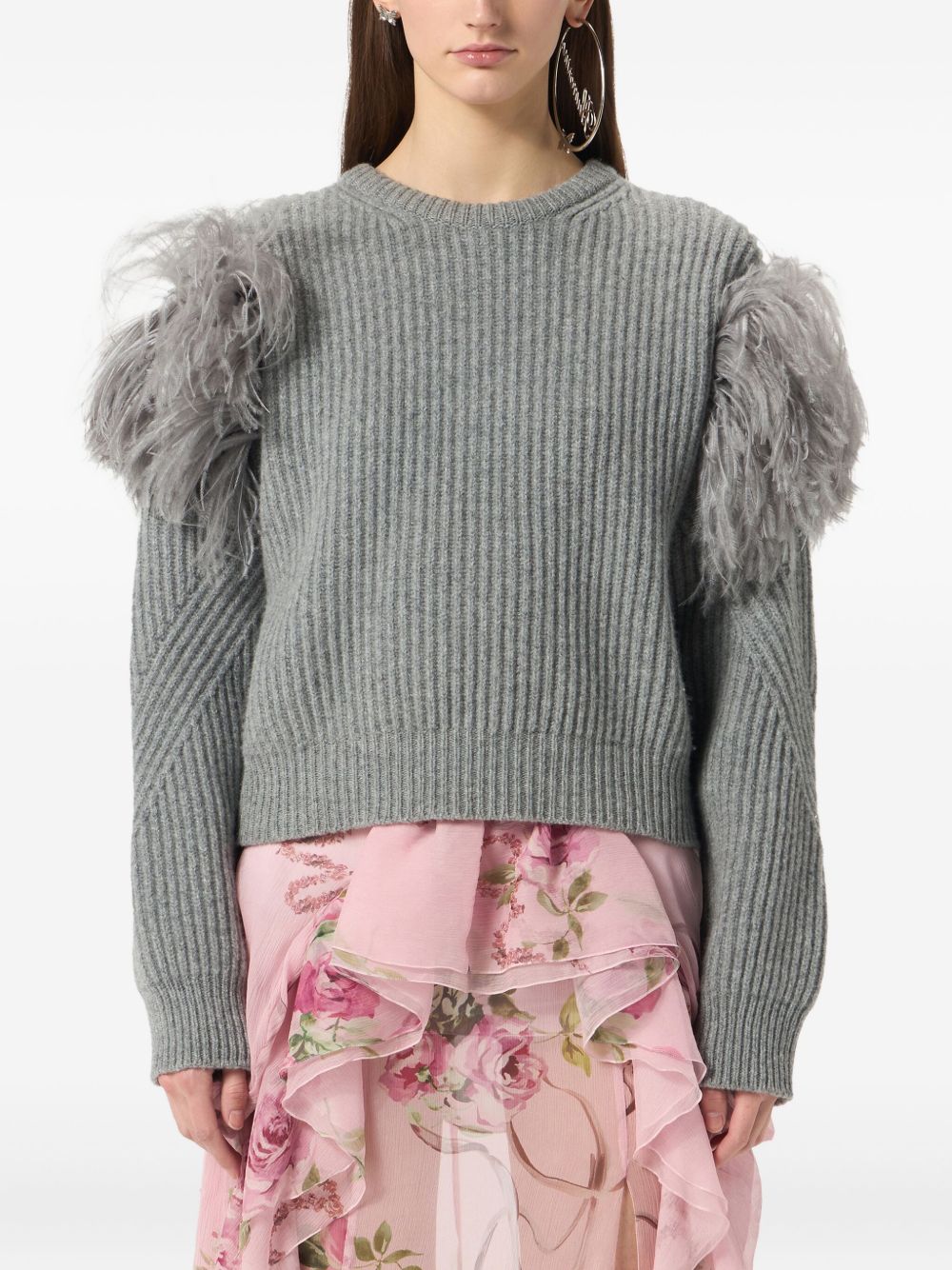 Blumarine Sweaters Grey A522M618AN0979 (Blumarine / ニット・セーター・カーディガン ) | Blumarine (ブルマリン)(1)