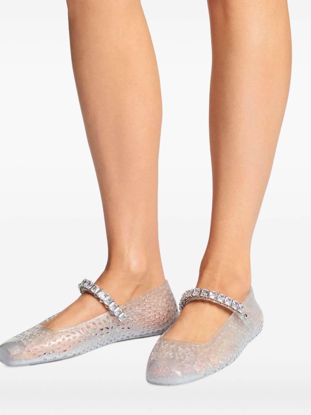 Jimmy Choo Flat shoes THEJELLYNTXCLEARSILVERCRYSTAL (JIMMY CHOO / フラットシューズ ) | JIMMY CHOO (ジミー チュウ)(2)