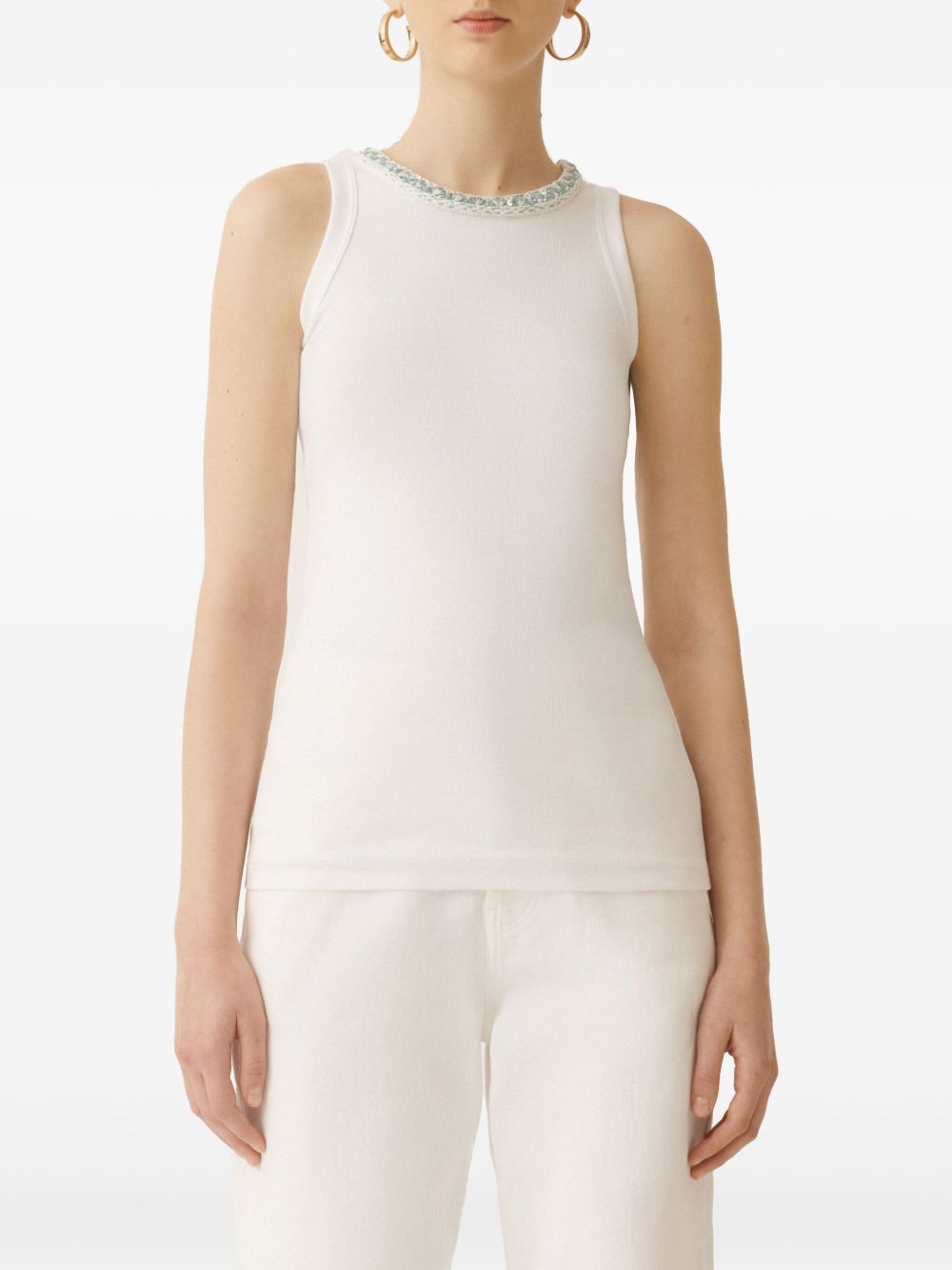 Fabiana Filippi T-shirts and Polos White JED275F604L454VR1 (FABIANA FILIPPI / タンクトップ・キャミソール ) | FABIANA FILIPPI (ファビアナフィリッピ)(7)