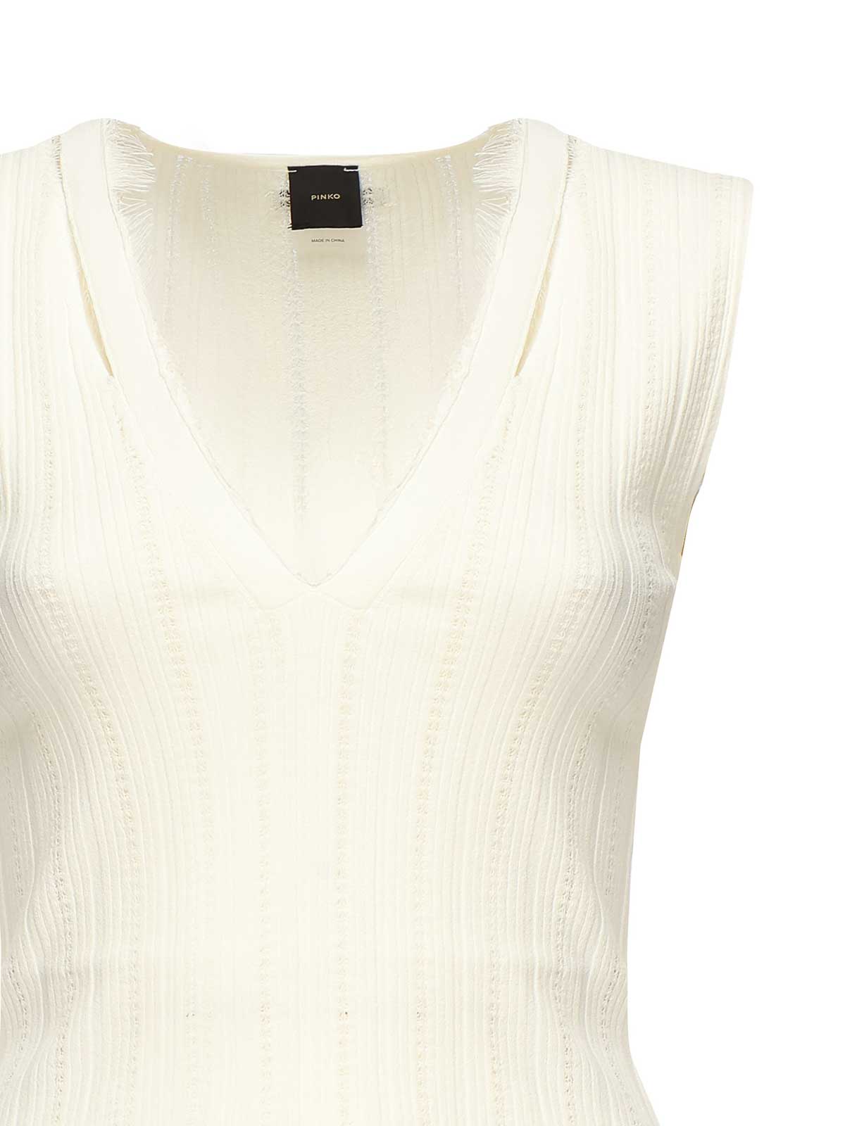 Ribbed Silk And Cashmere Sleeveless Top 1047412FRZ09 (PINKO / タンクトップ・キャミソール ) | PINKO (ピンコ)(1)