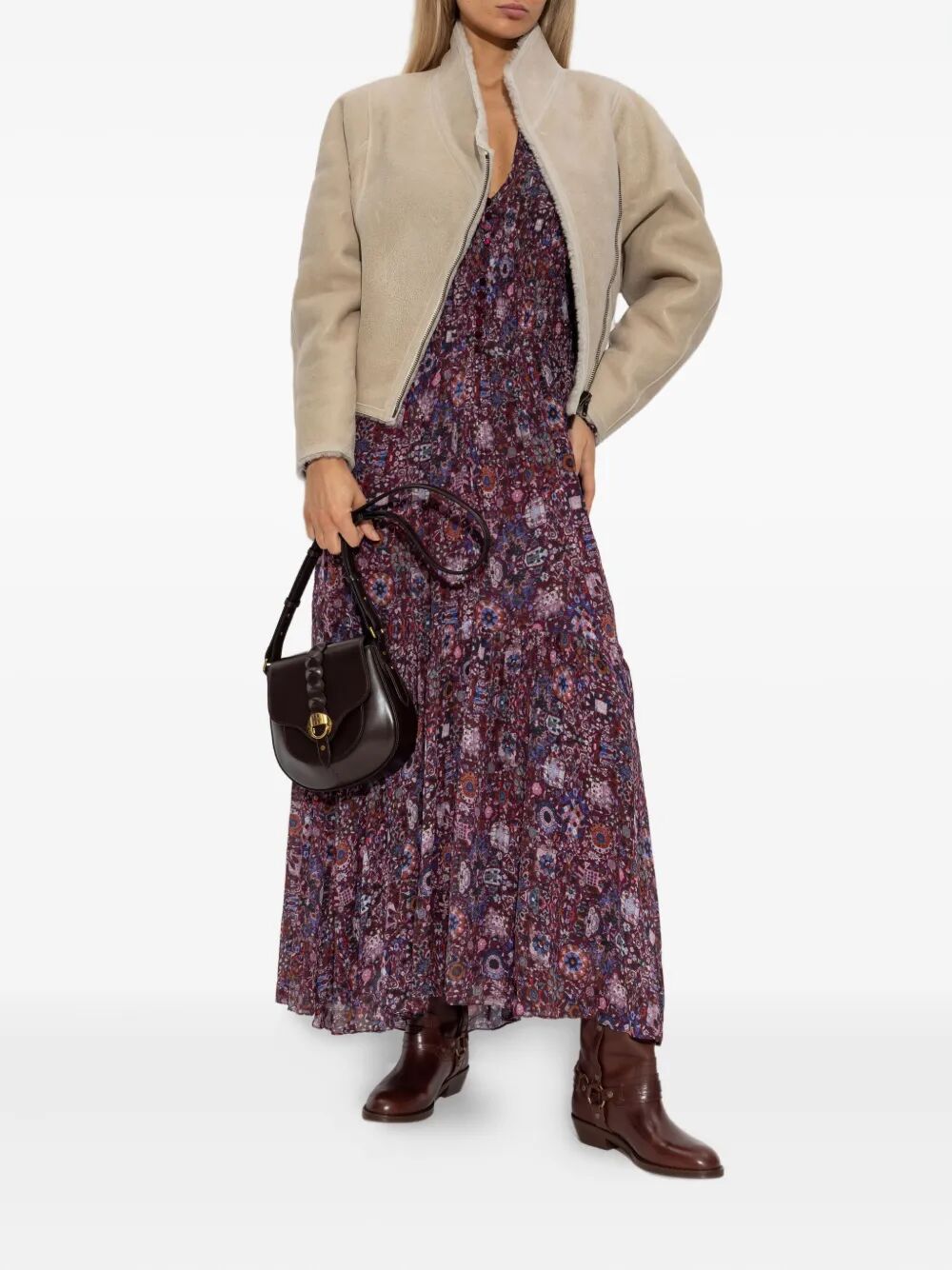 BRIANE LONG PRINTED CREPE DRESS RO0798FAC3J01E86PM (Isabel Marant Étoile / ワンピース・ドレス・オールインワン ) | Isabel Marant Étoile (イザベル マラン エトワール)(1)