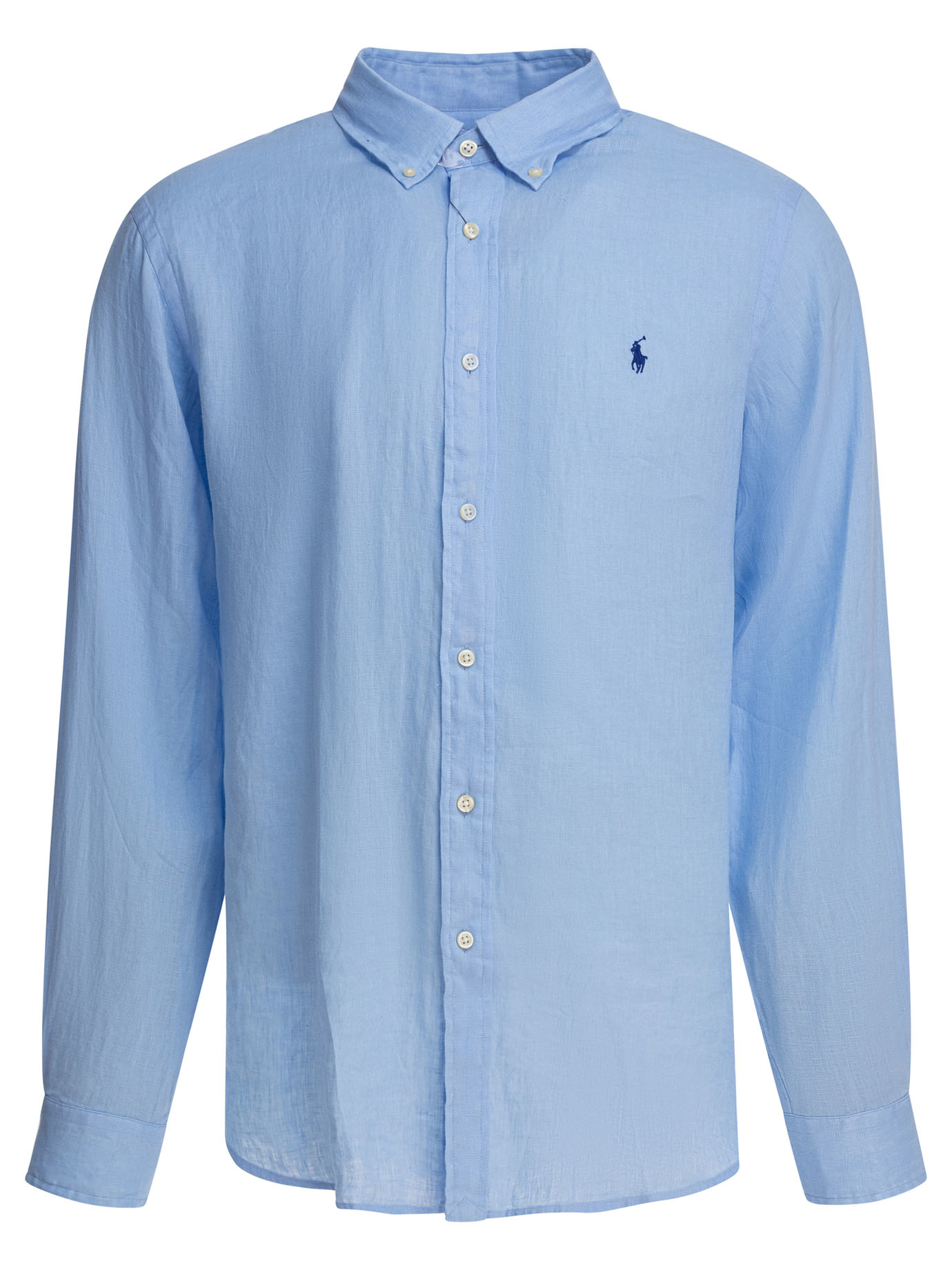 Custom-fit linen shirt 710966294008OFFICEBLUE (Polo Ralph Lauren / シャツ・ブラウス ) | Polo Ralph Lauren (ポロ ラルフ ローレン)
